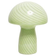 Lampe de bureau en verre champignon vert mi-siècle, Europe, années 1960