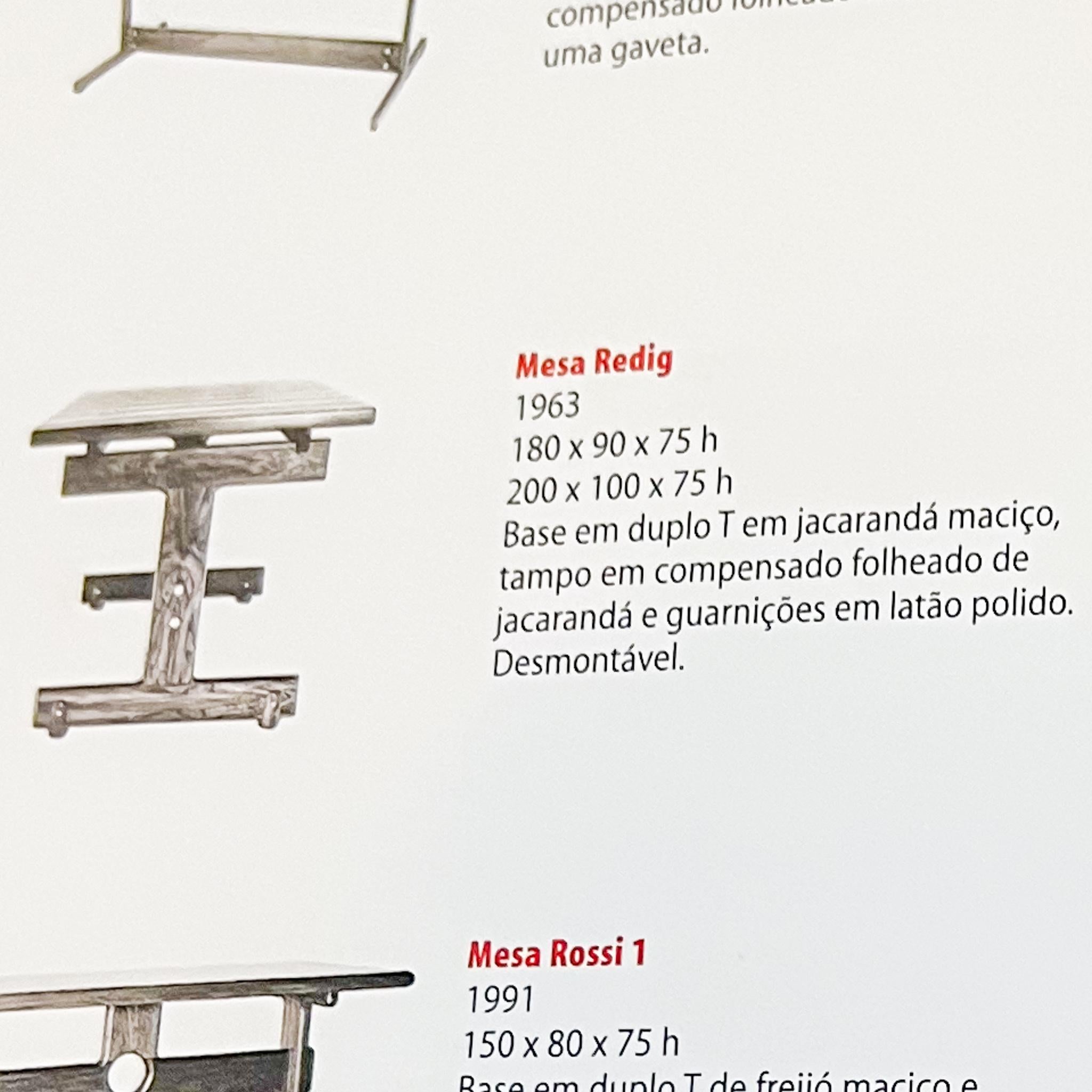 Moderner Tisch aus Hartholz und Chrom von Sergio Rodrigues, Brasilien, Mitte des Jahrhunderts 7