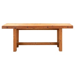 Mesa de mediados de siglo en pino vendido, fabricada en Dinamarca Años 60