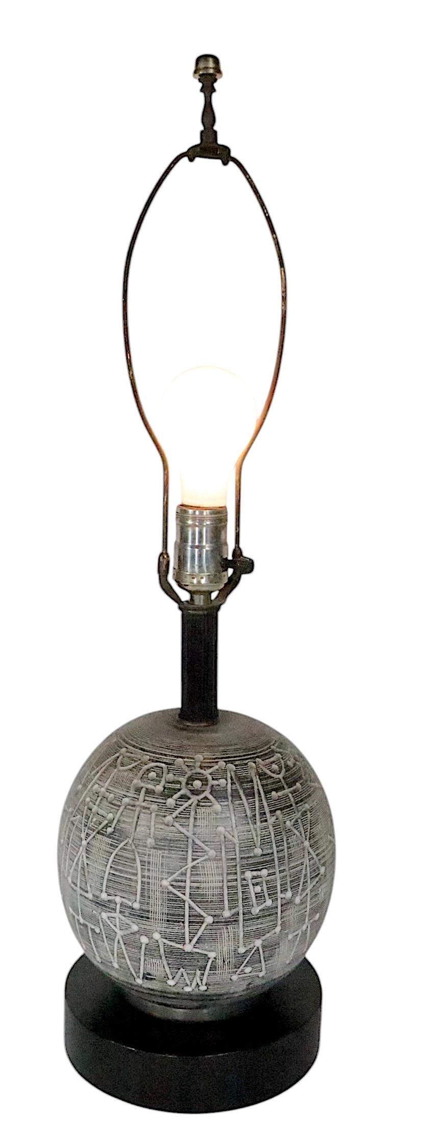 Lampada da tavolo del Mid Century di F.A.I.P. del 1950 ca. in vendita 7