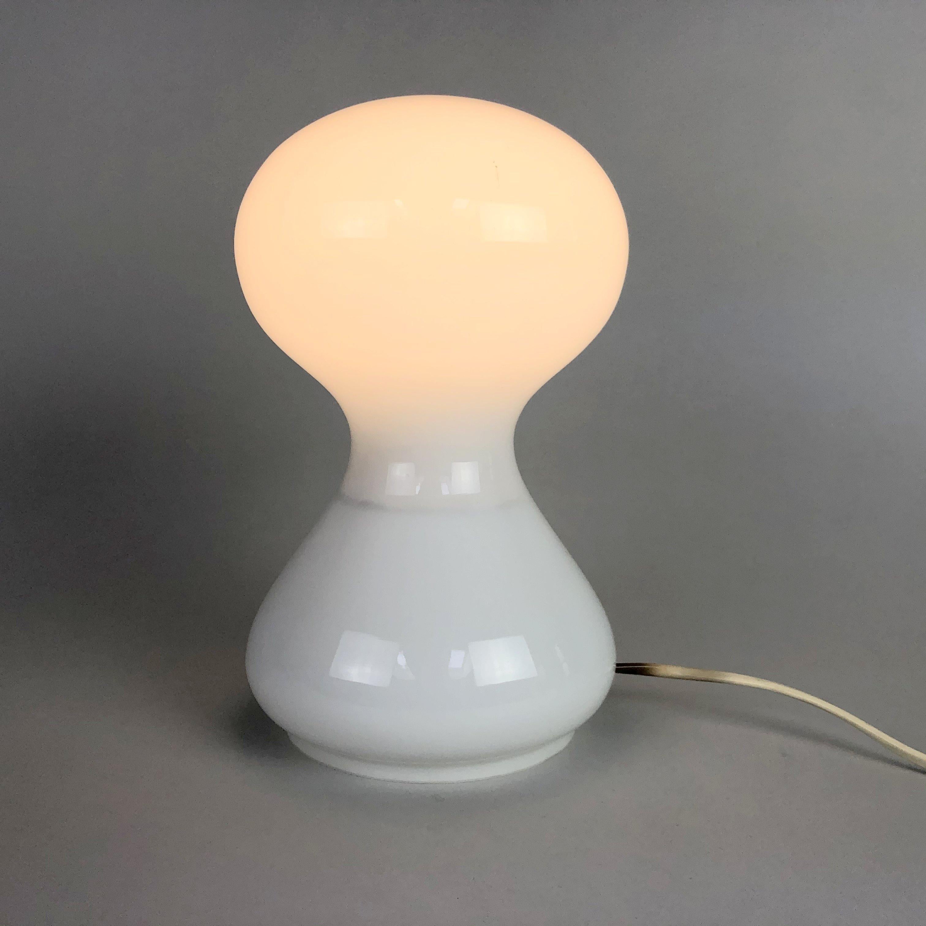 Midcentury table lamp designed by Ivan Jakes and produced by Osvetlovaci n.p. Valasske Mezirici in Czechoslovakia in 1970s. Original, fully functional wiring.