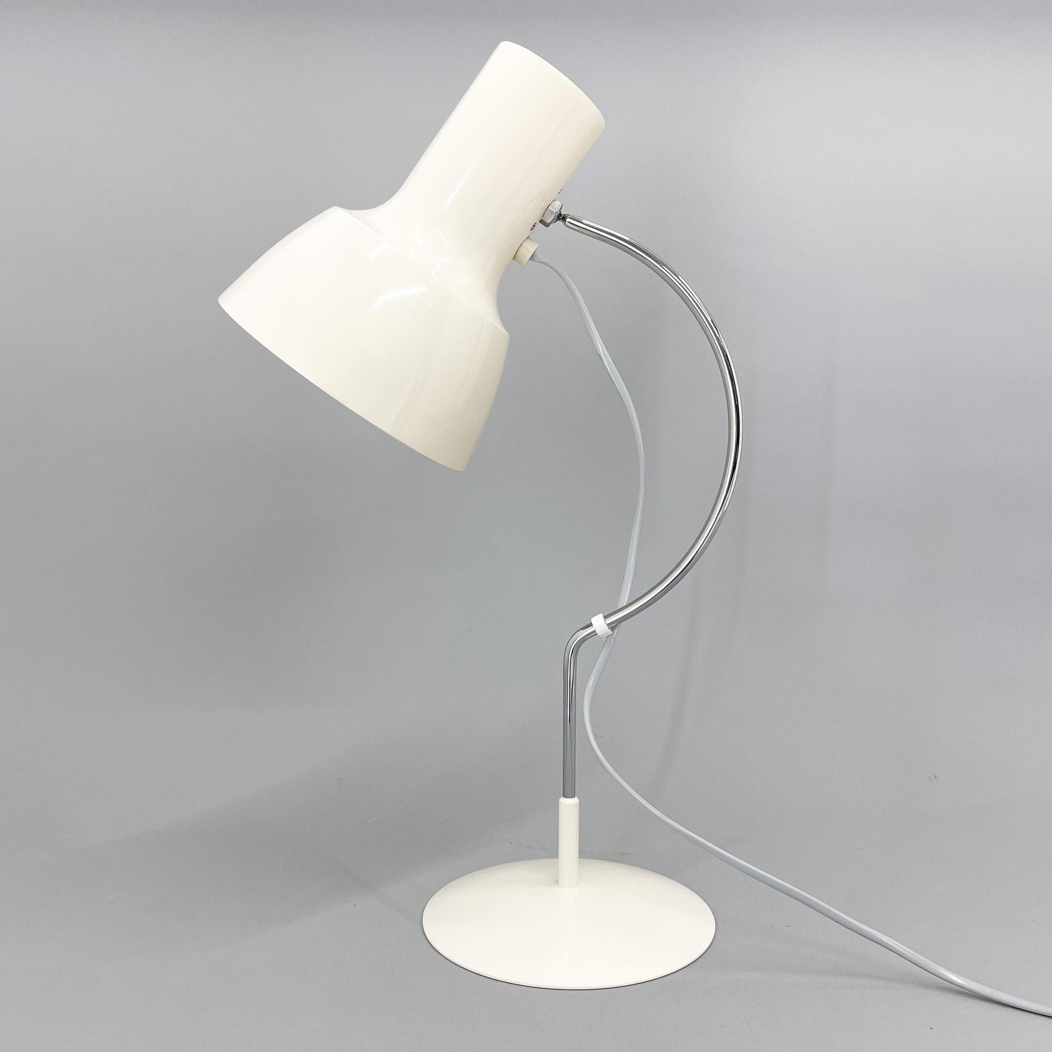 Exceptional piece! Vintage table lamp designed by famous Josef Hůrka and produced by Napako in former Czechoslovakia in the 1960's. It is never used, placed in original box with it's original guarantee certificate. Bulb: 1 x E25-E27.