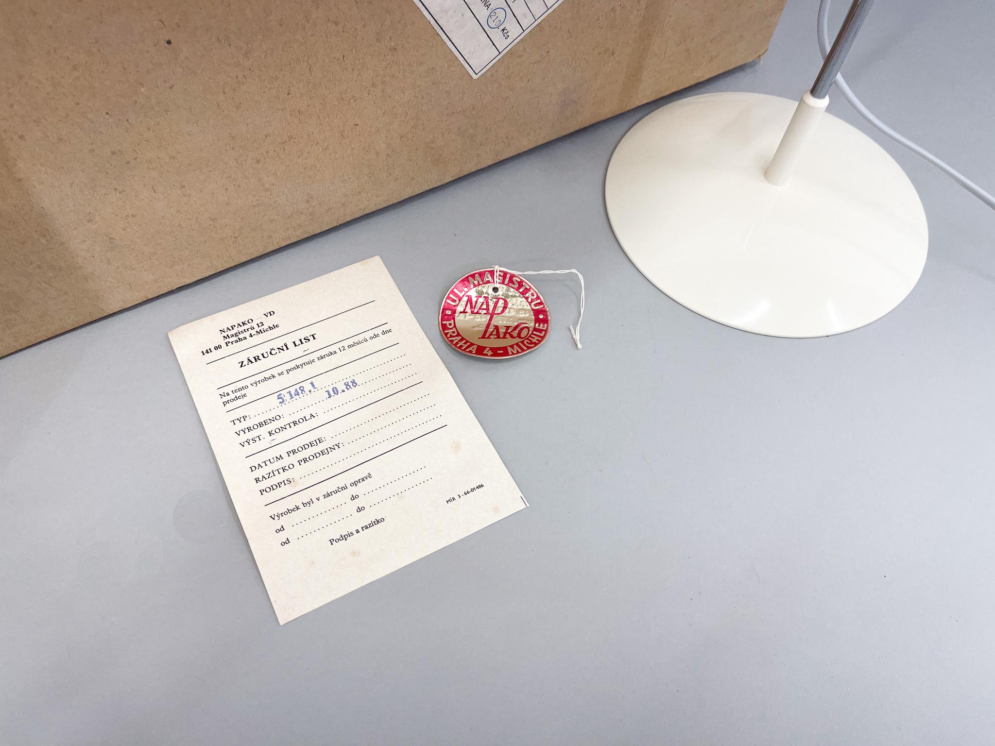 Lámpara de mesa de mediados de siglo de Josef Hůrka para Napako en caja original, sin usar Moderno de mediados de siglo en venta