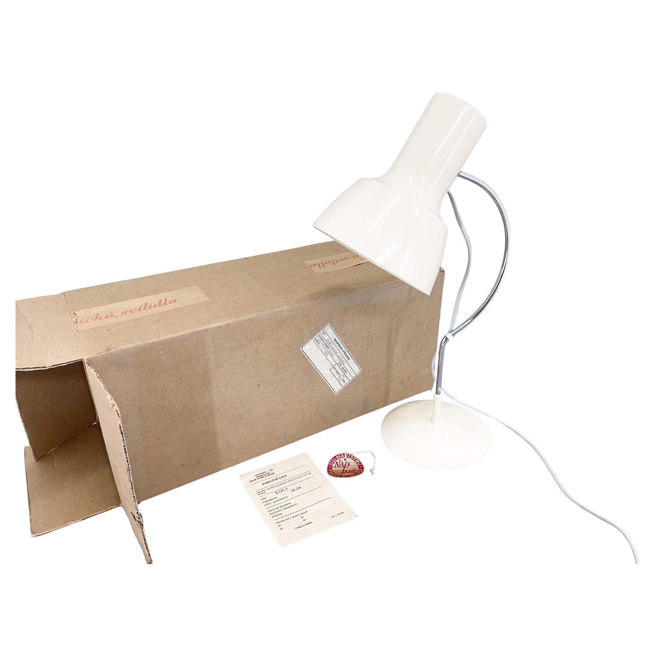 Mid Century Tischlampe von Josef Hůrka für Napako in Originalverpackung, nie benutzt im Angebot