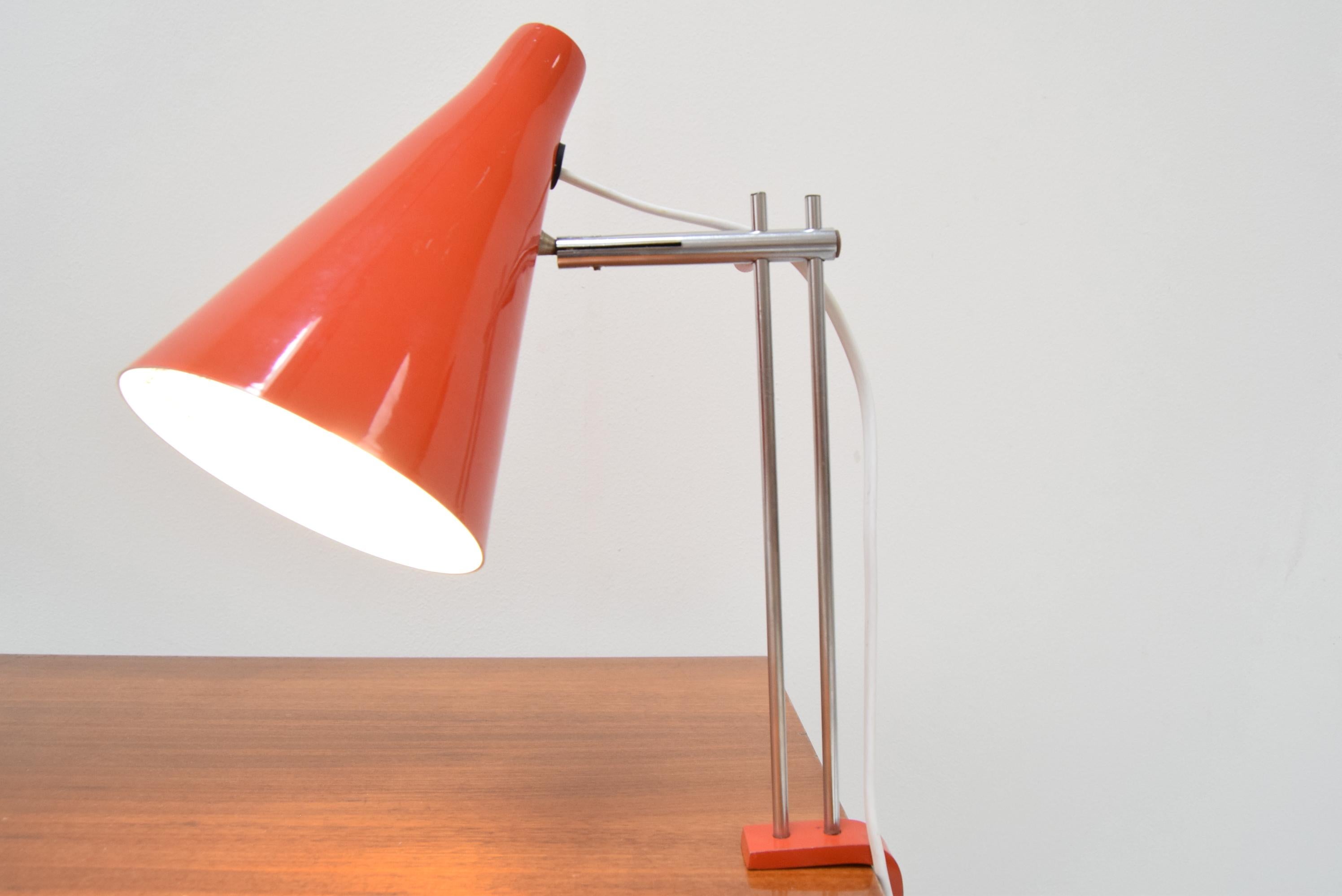 Metal Mid-Century Table Lamp by Josef Hurka, 1960's For Sale