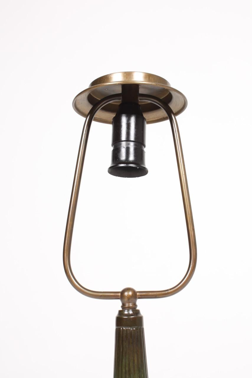 Metal Midcentury Table Lamp by Just Andersen Made in Denmark, 1940s