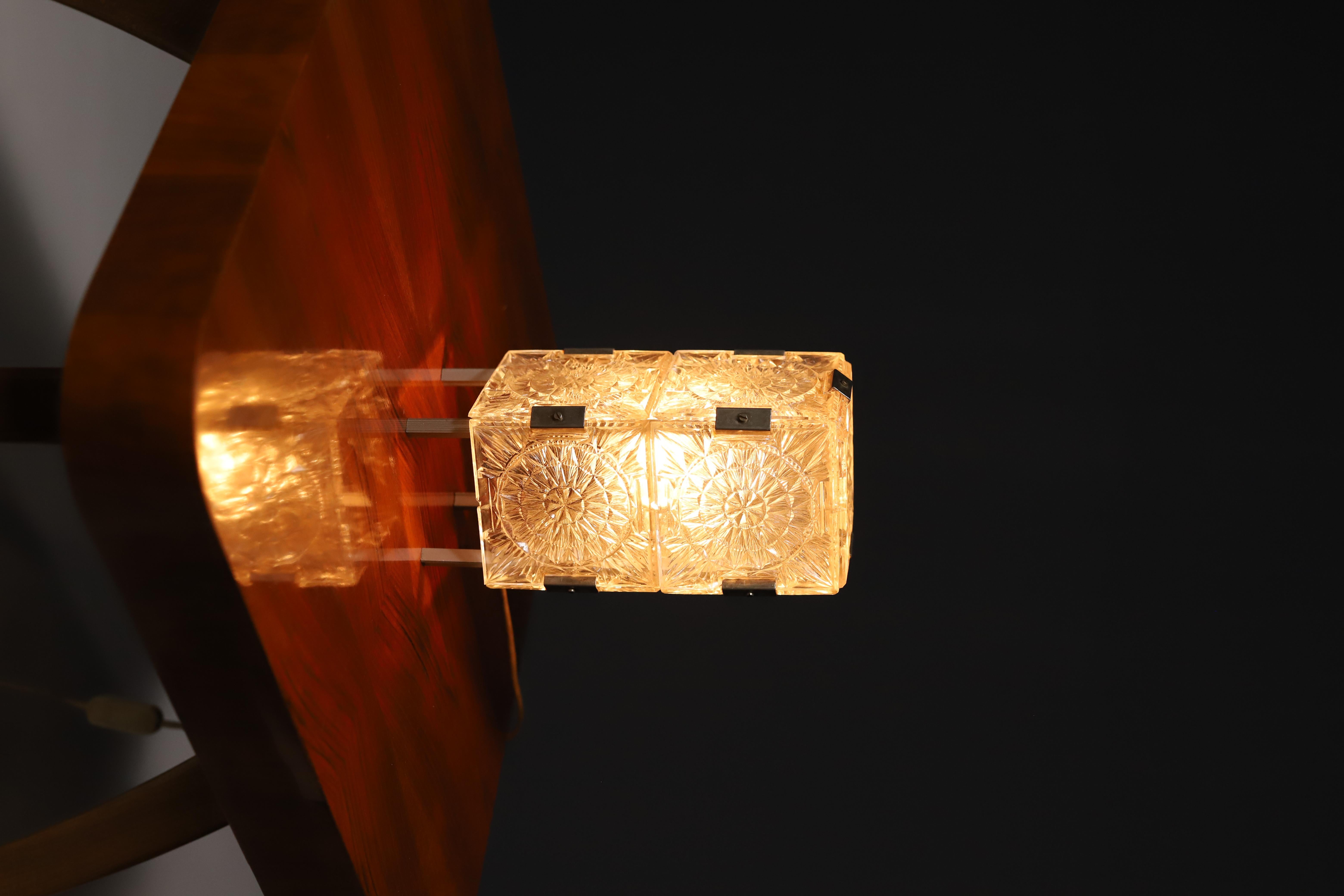 Mid century table lamp by Kamenický Šenov, Czechoslovakia, 1970´s In Good Condition For Sale In Prague 8, CZ