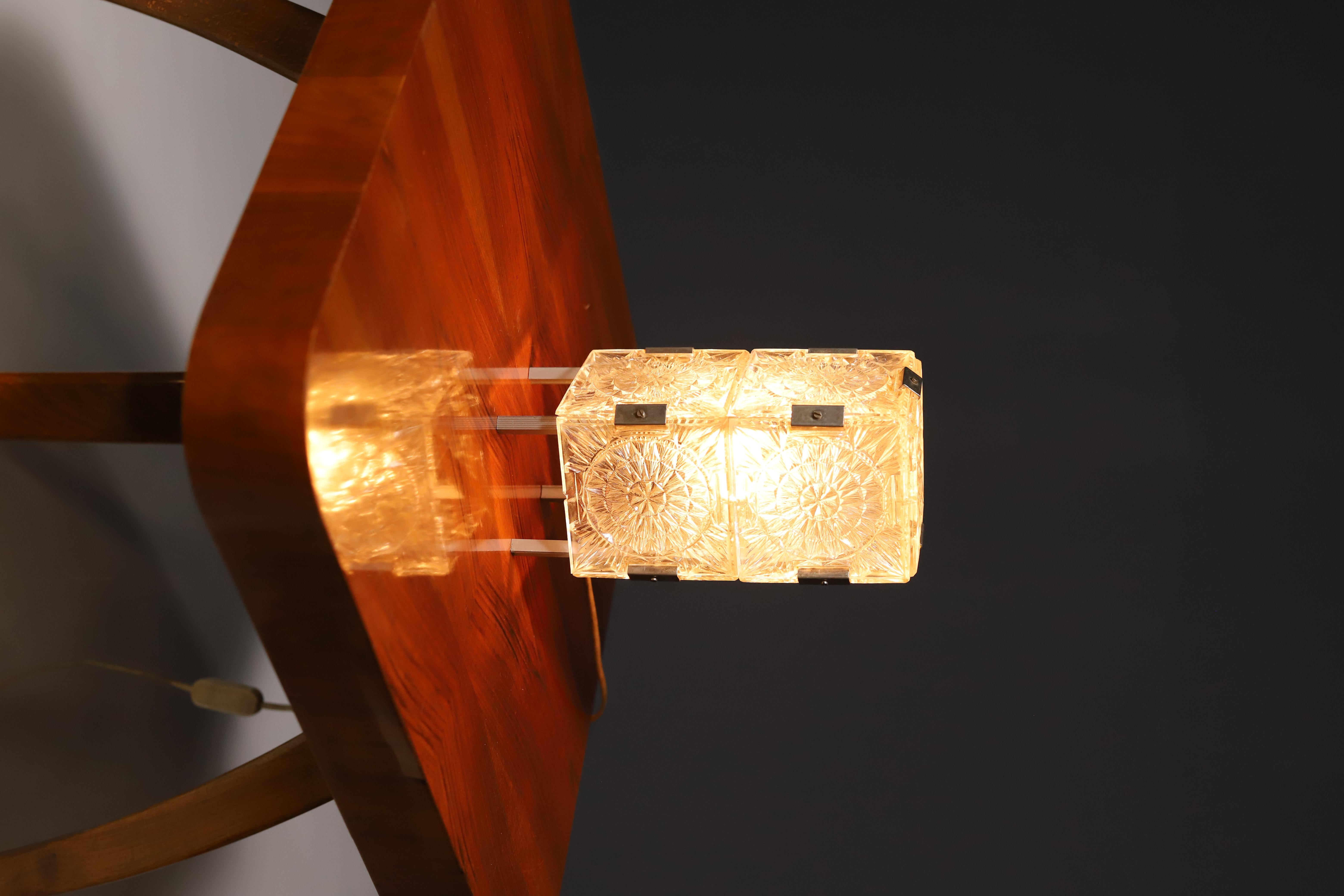 20th Century Mid century table lamp by Kamenický Šenov, Czechoslovakia, 1970´s For Sale