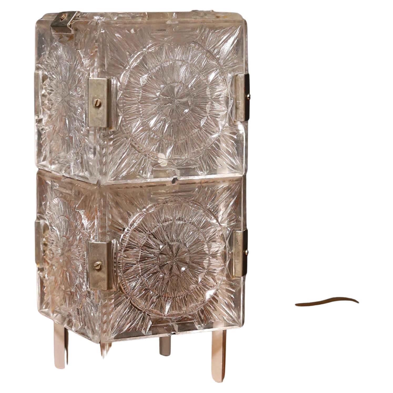 Lampe de table du milieu du siècle par Kamenický Šenov, Tchécoslovaquie, années 1970
