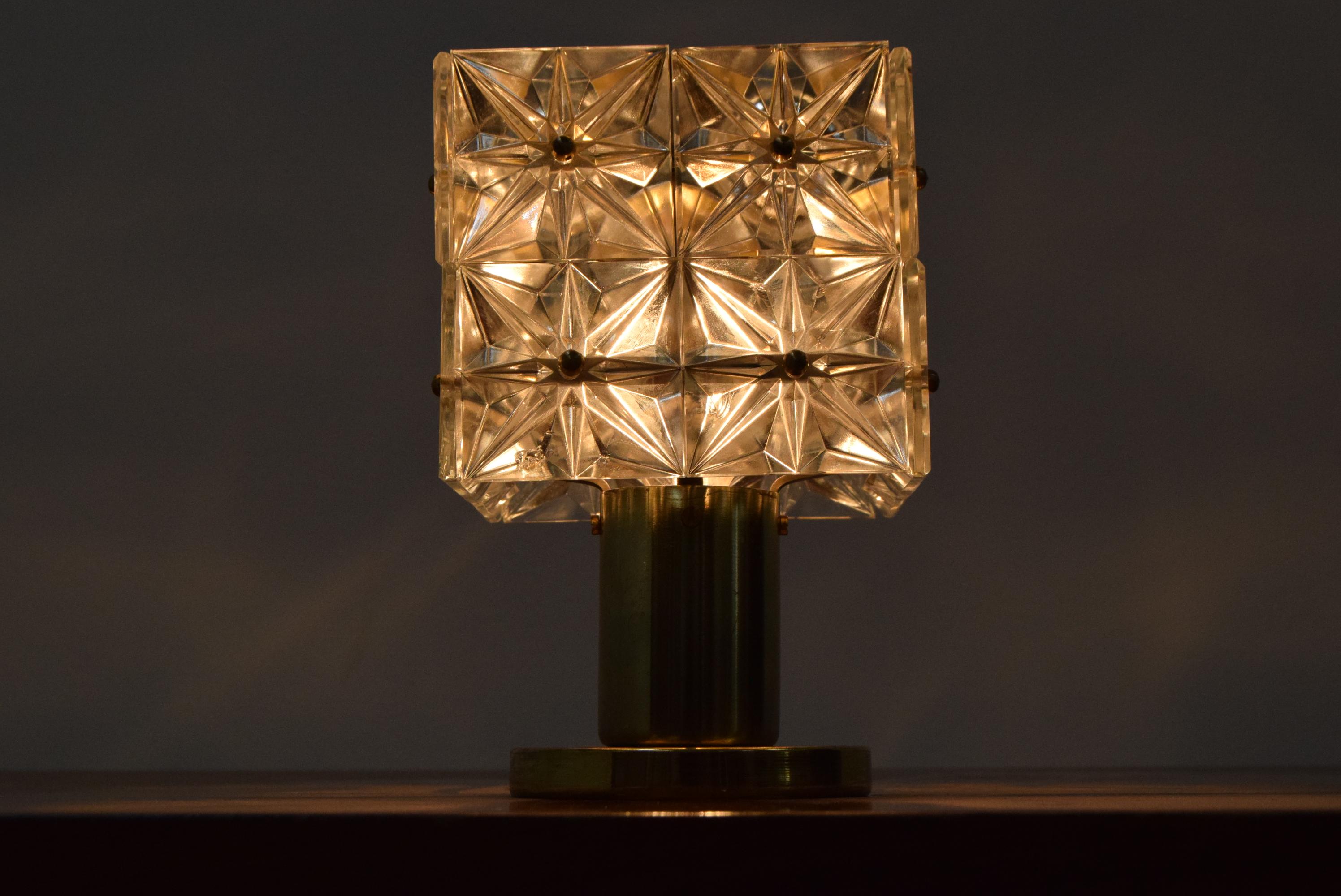 Mid-Century Table Lamp by Kamenicky Senov, Preciosa, 1960’s In Good Condition In Praha, CZ