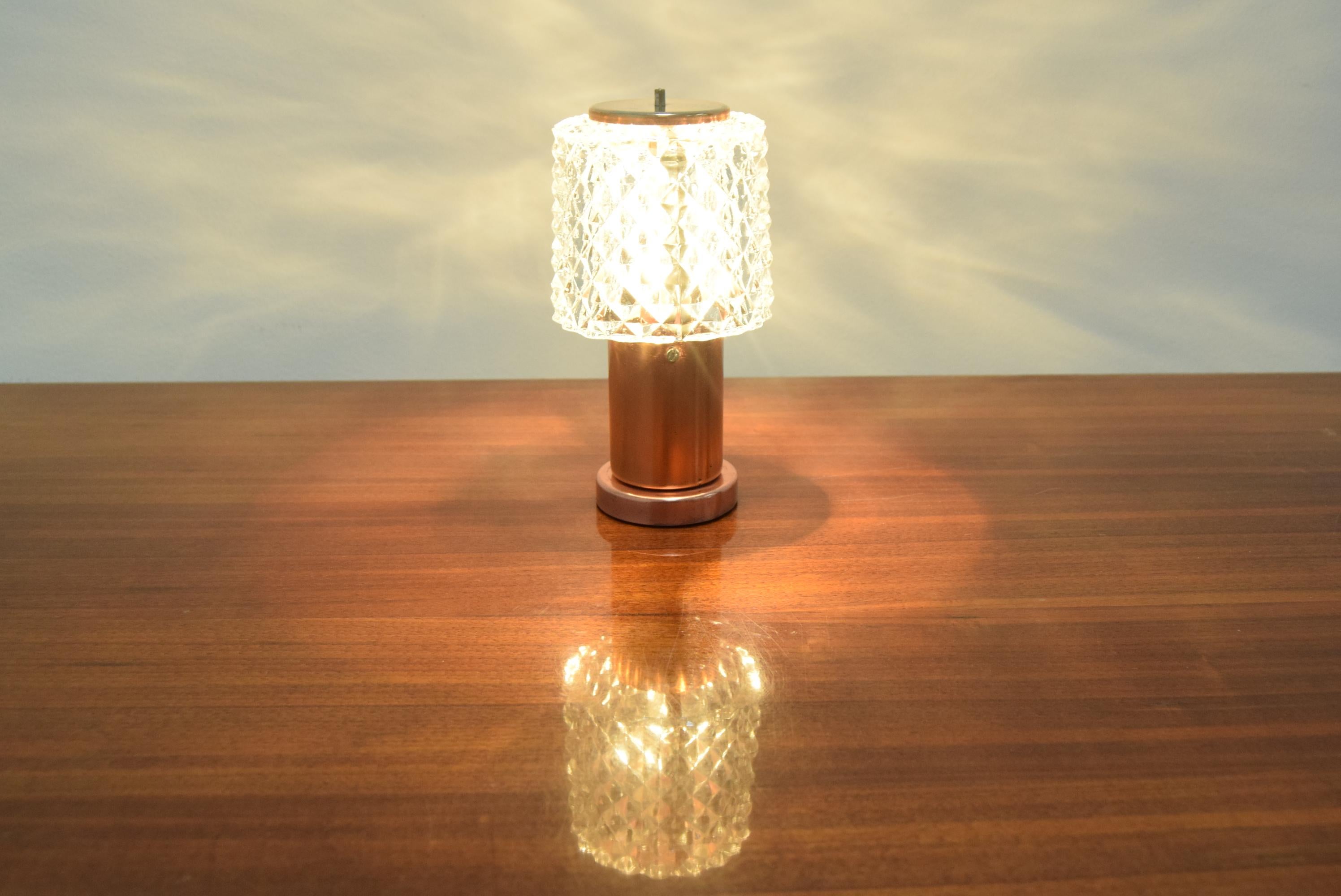 Mid-Century Table Lamp by Kamenicky Senov, Preciosa, 1970’s In Good Condition For Sale In Praha, CZ