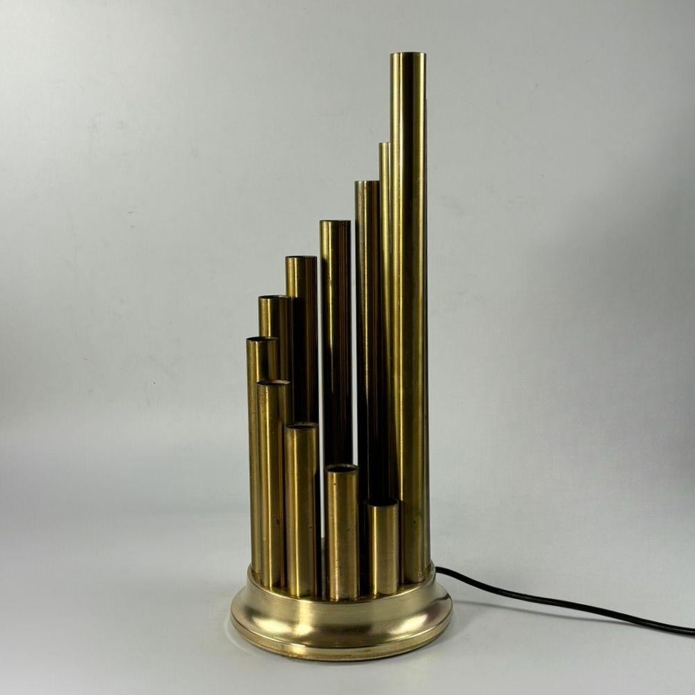 Brass Mid Century Table Lamp by Reggiani For Sale