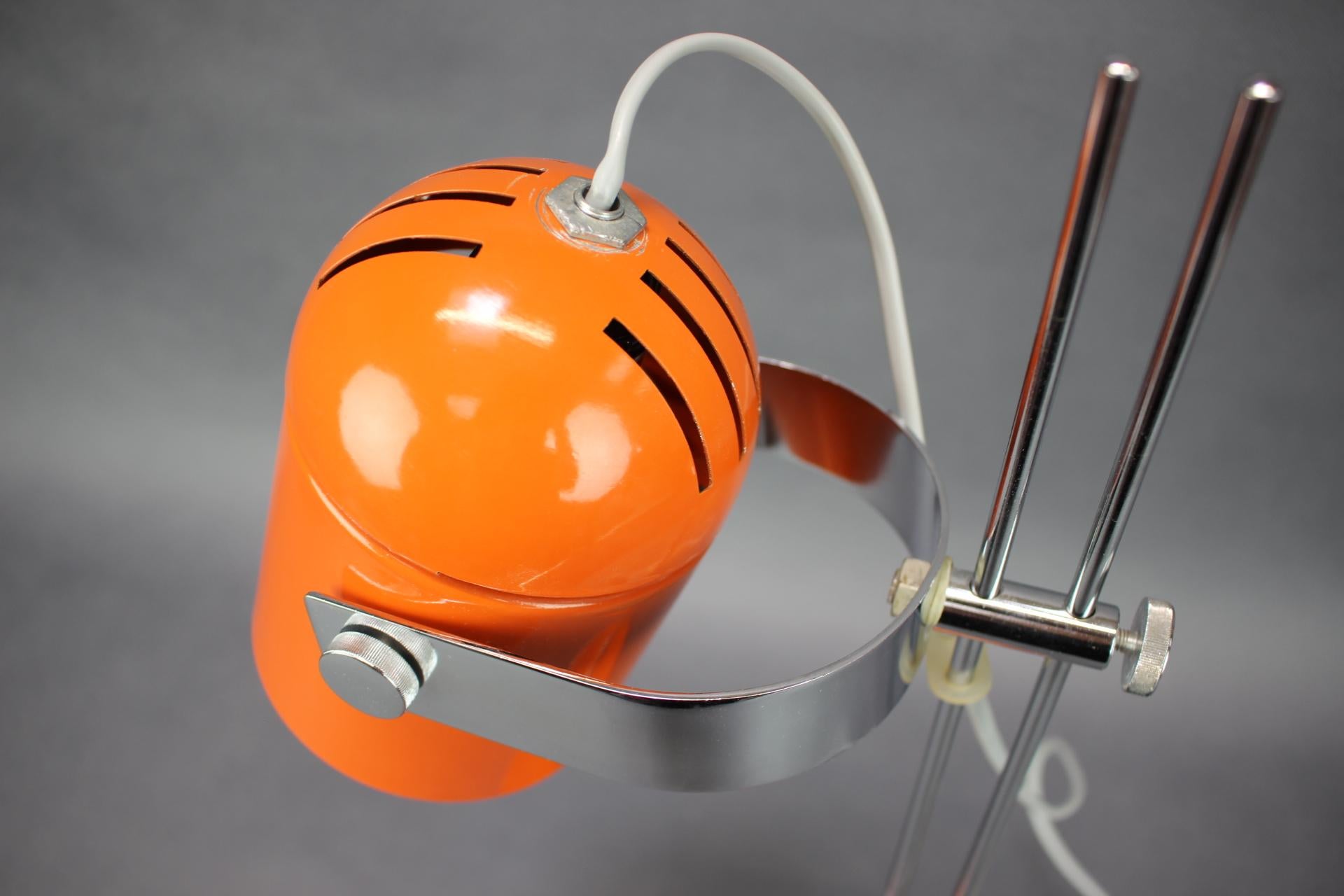 Metal Mid-Century Table Lamp by Stanislav Indra, Czechoslovakia, 1970s For Sale