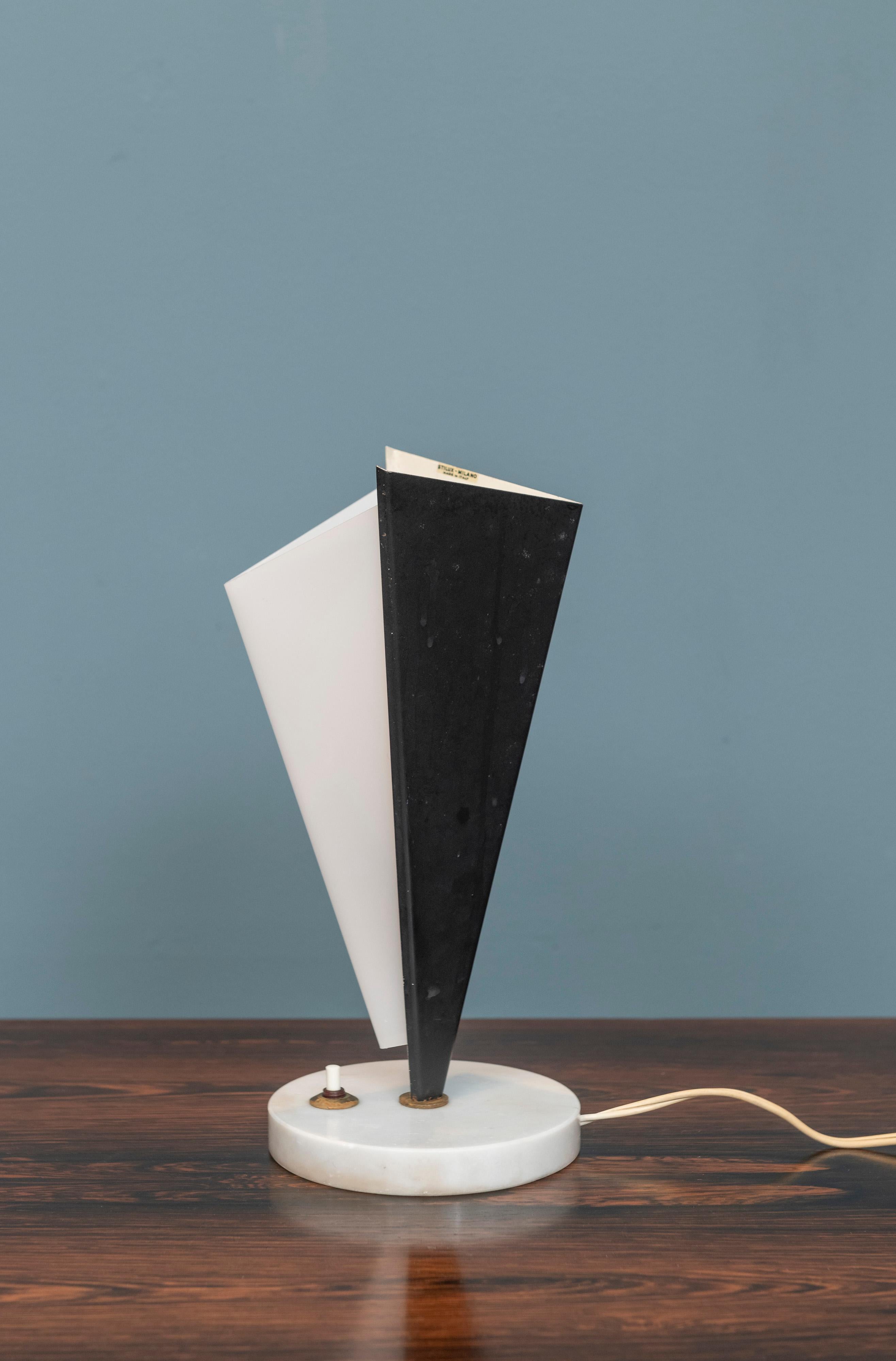 Steel Mid-Century Table Lamp by Stilux Milano, Italy