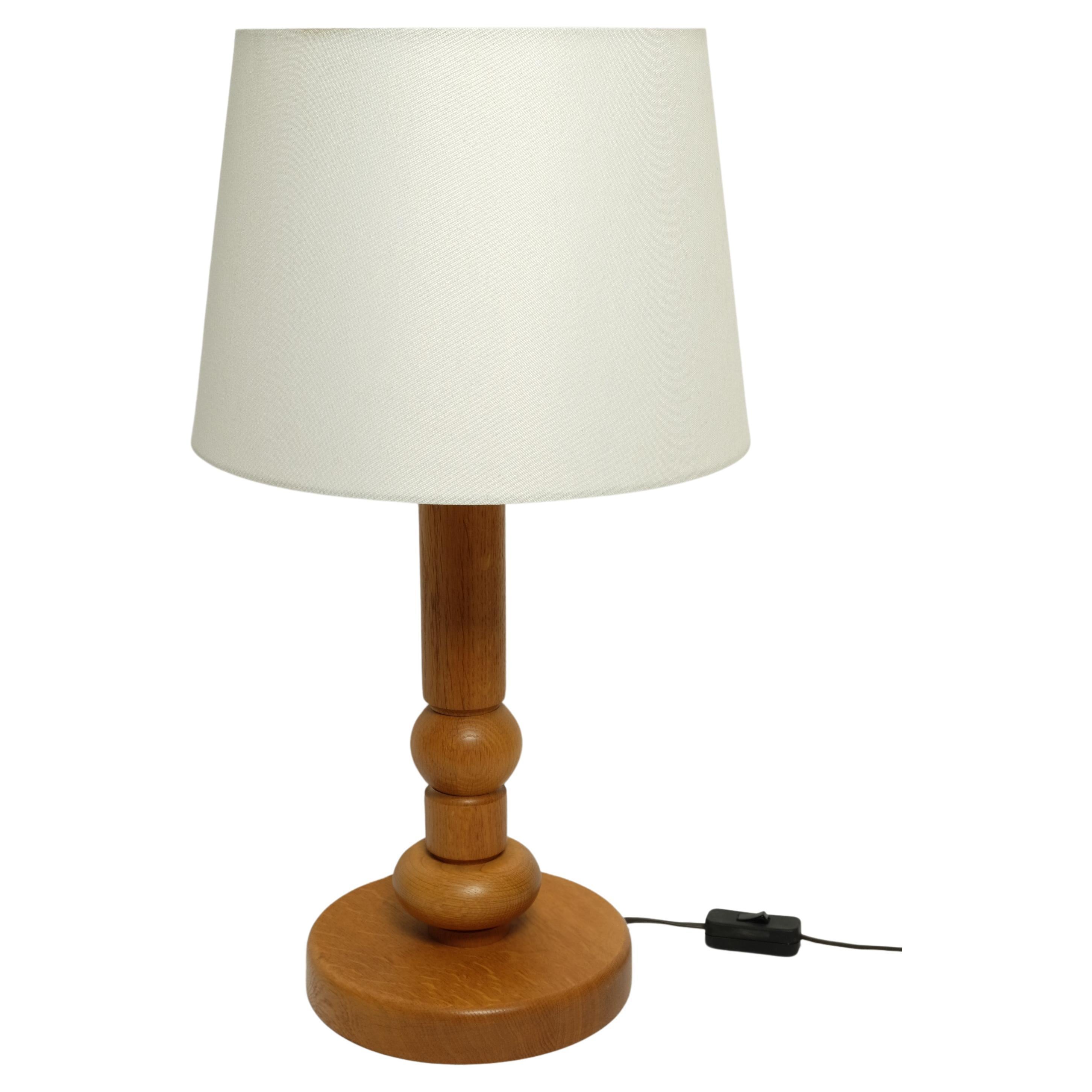 Mid Century Table Lamp by Temde Wood, Switzerland 1970s