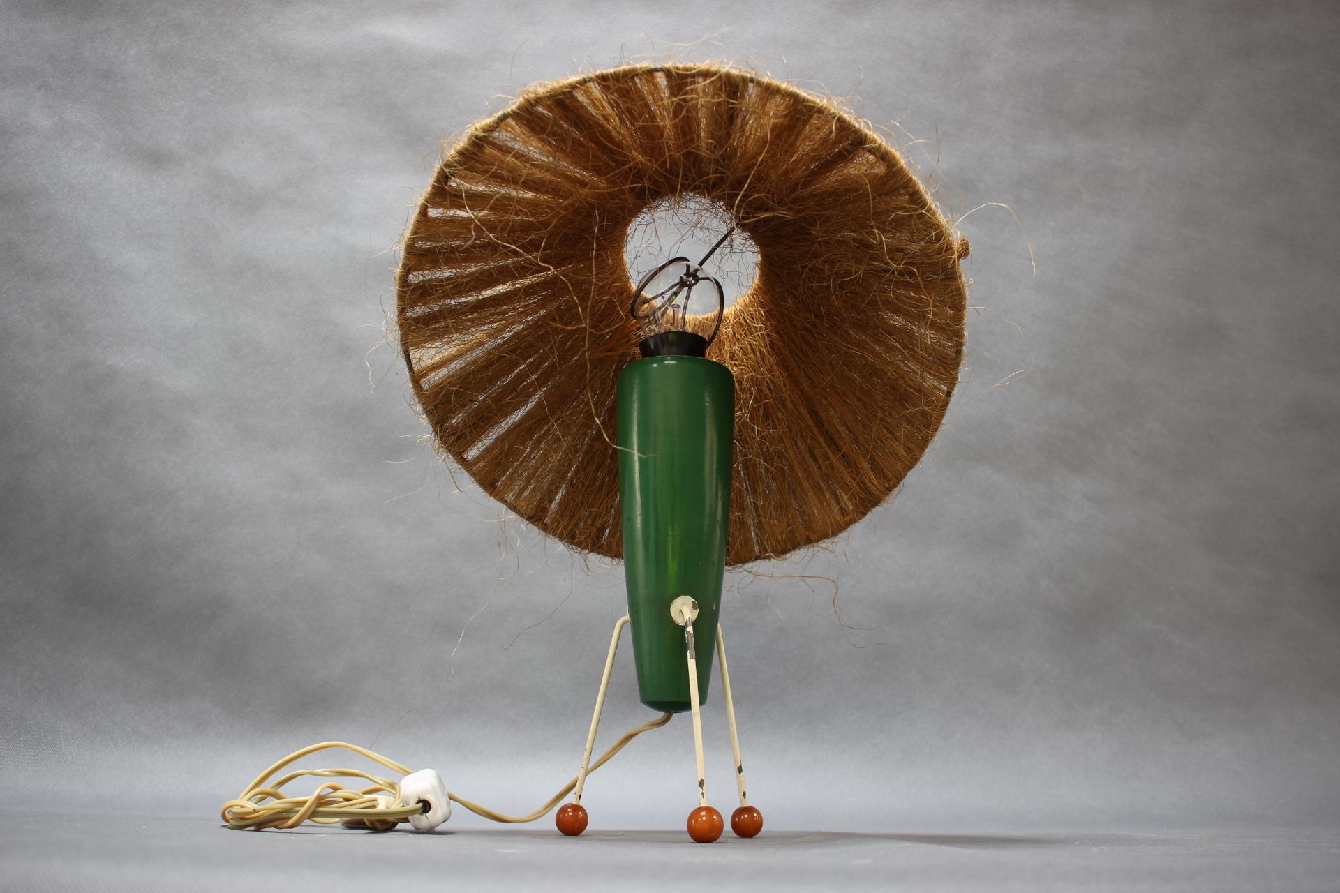 - MId-Century Table Lamp, Czechoslovakia, 1950s,
- made of metal and bakelitte,
- shows signs of wear and age (scratches, etc.),
- in good original condition,