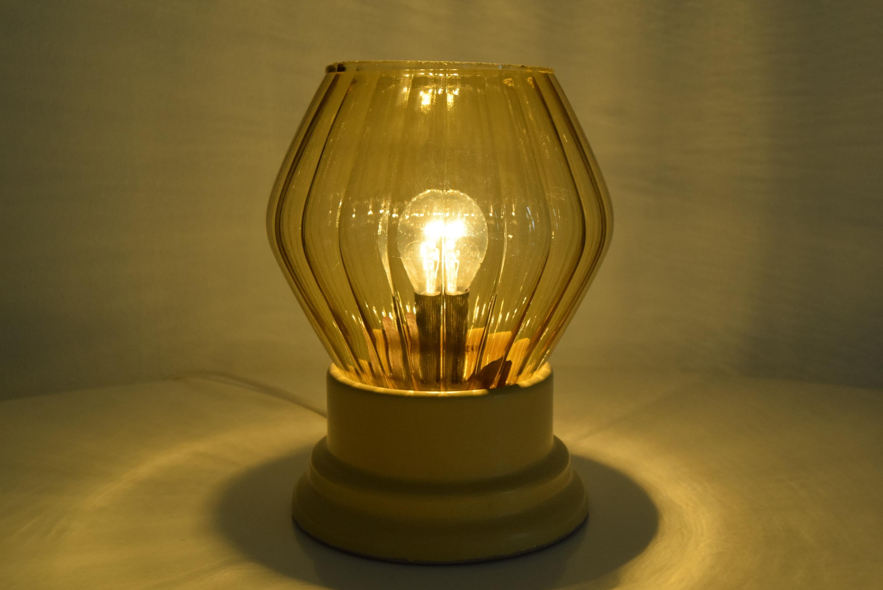 Mid-century Table Lamp, Czechoslovakia, 1980's.  2