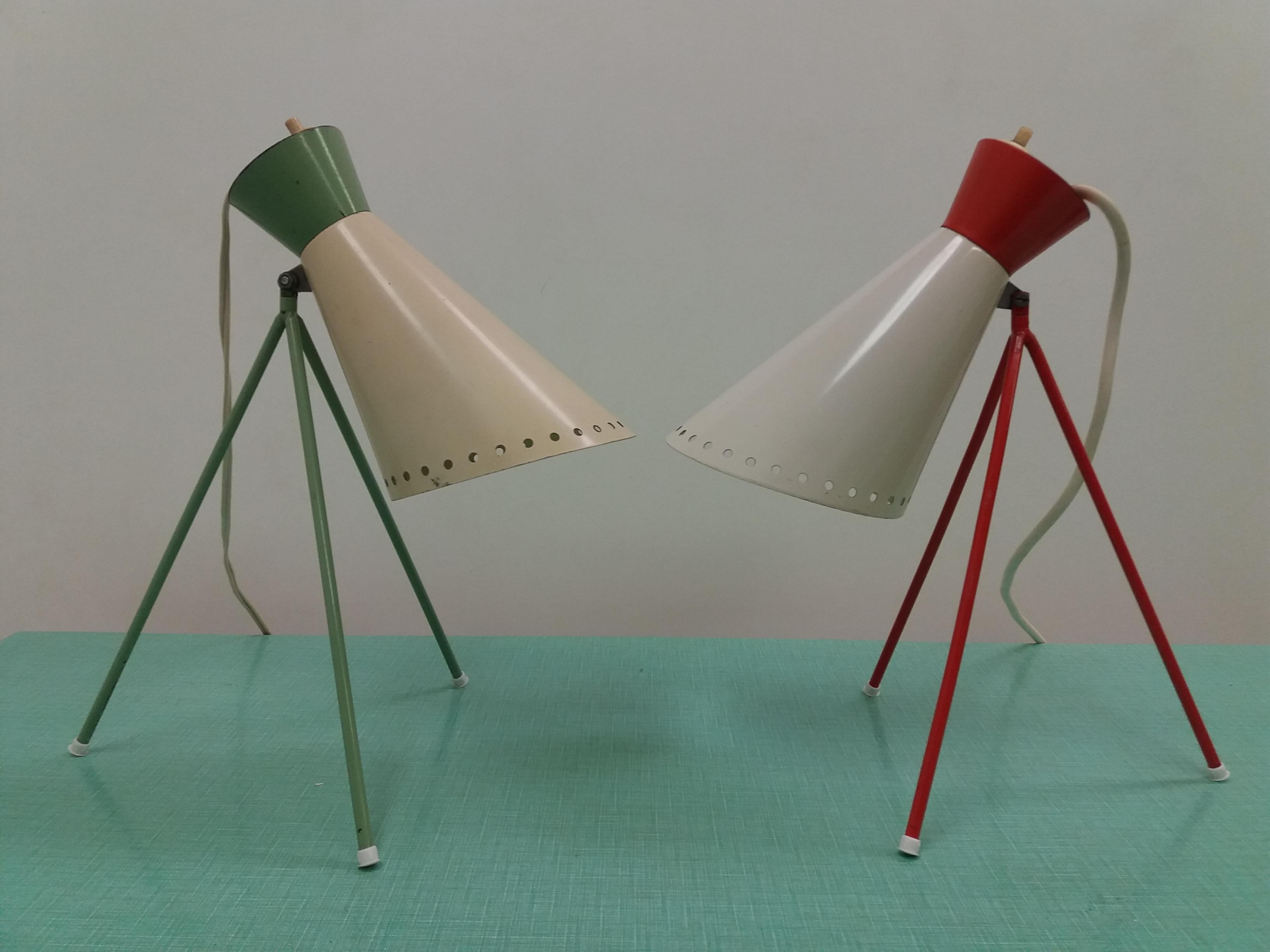 Mid-Century Modern Mid-Century Table Lamp Designed by Josef Hůrka for Napako, 1958 For Sale