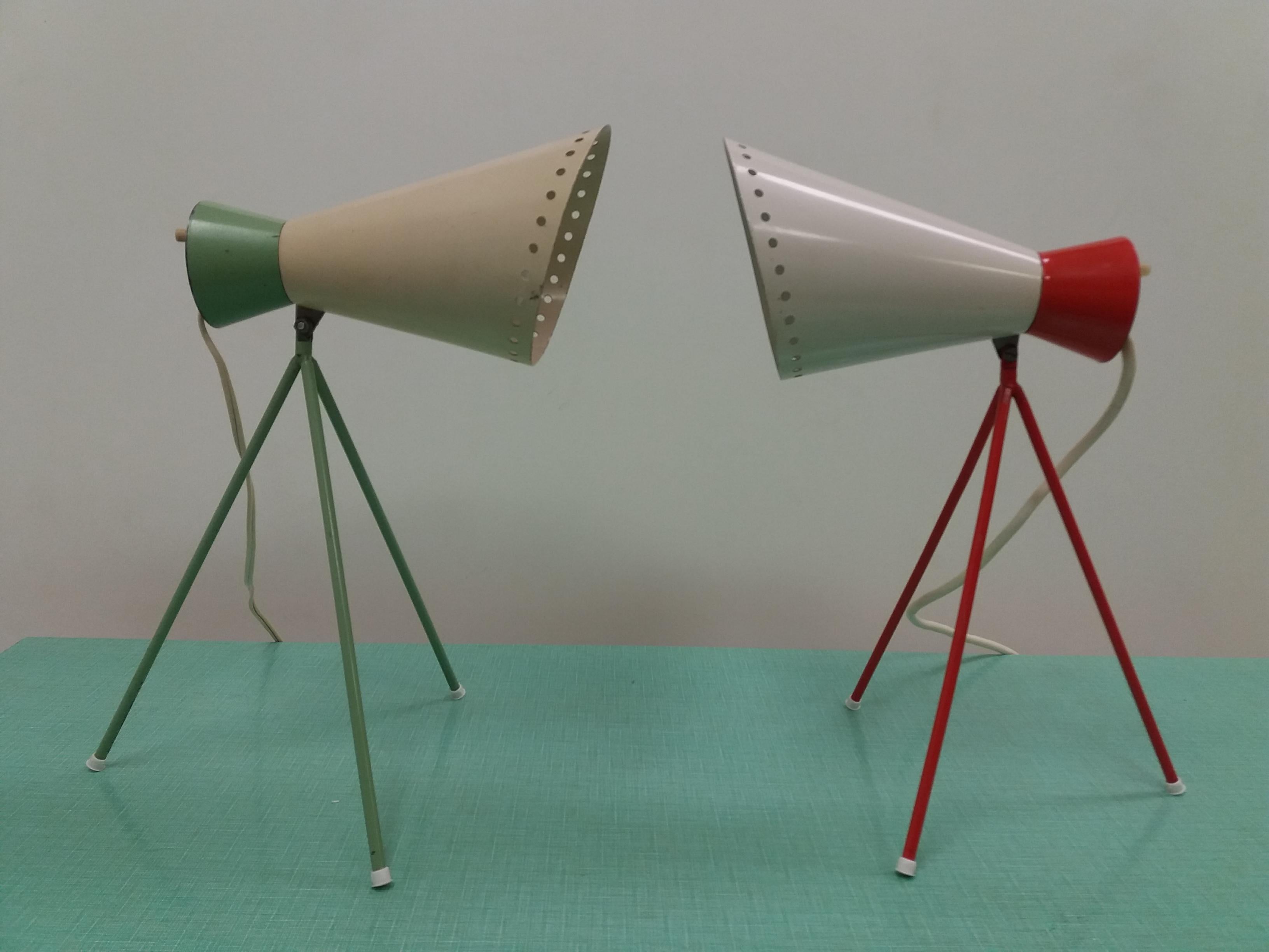 Czech Mid-Century Table Lamp Designed by Josef Hůrka for Napako, 1958 For Sale
