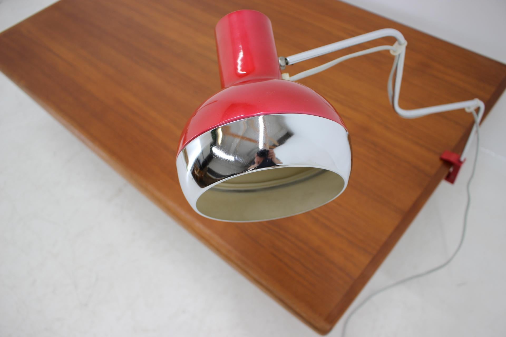 Metal Midcentury Table Lamp Designed by Josef Hůrka for Napako, 1970s For Sale