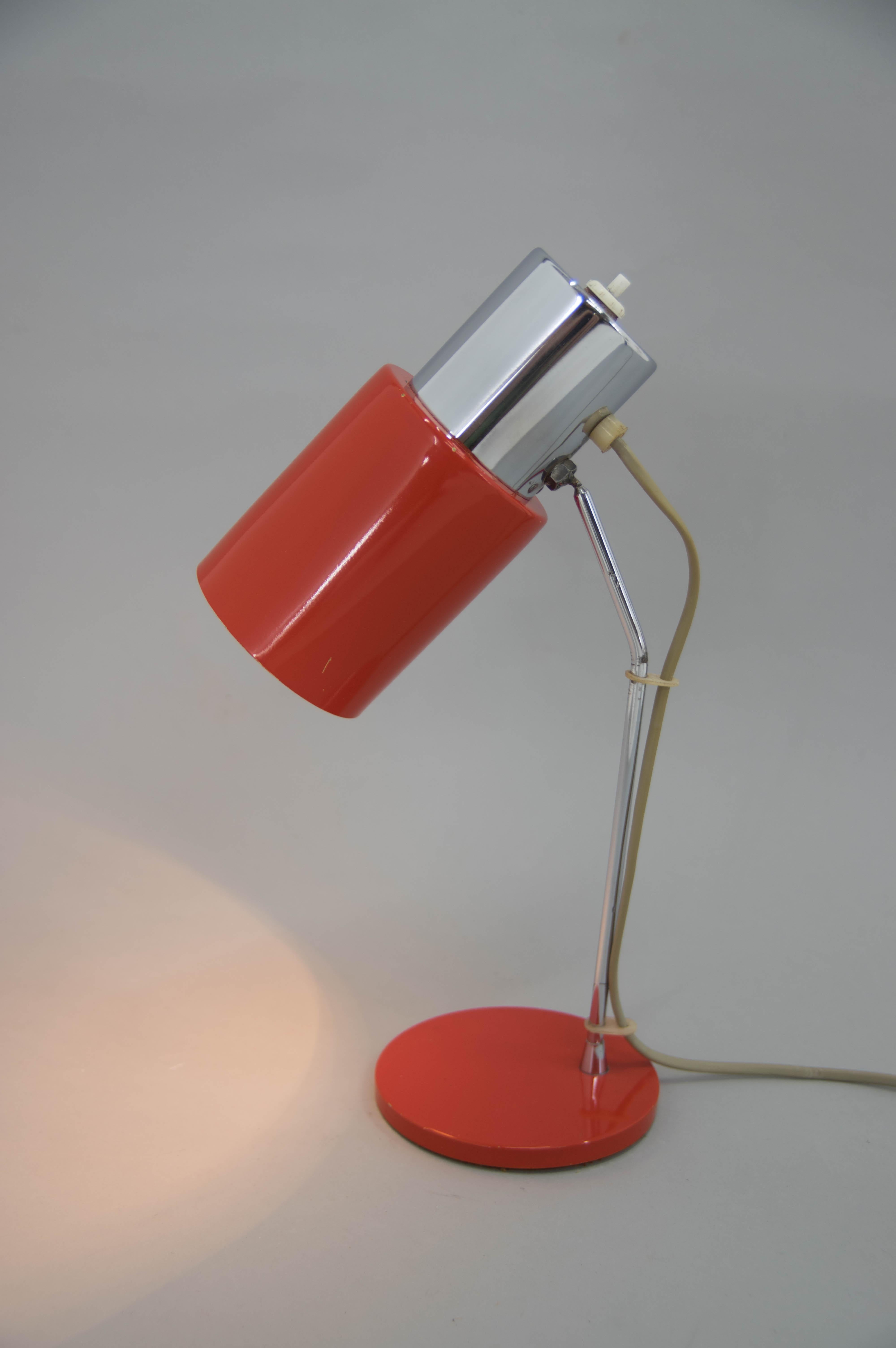 Designed by Josef Hurka for Napako in 1970s in Czechoslovakia.
Made of lacquered metal
Good original condition.
1x60W E25-E27
US plug adapter included.