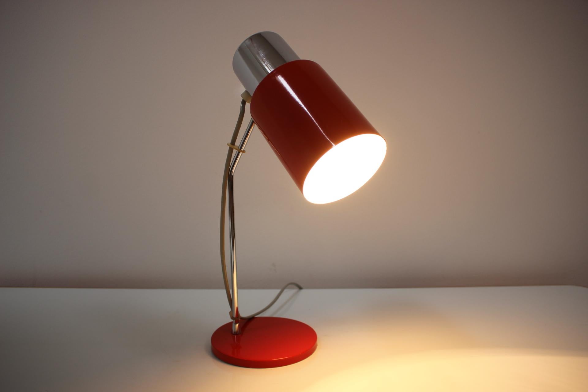 Metal Mid-Century Table Lamp Designed by Josef Hurka for Napako, 1970's For Sale
