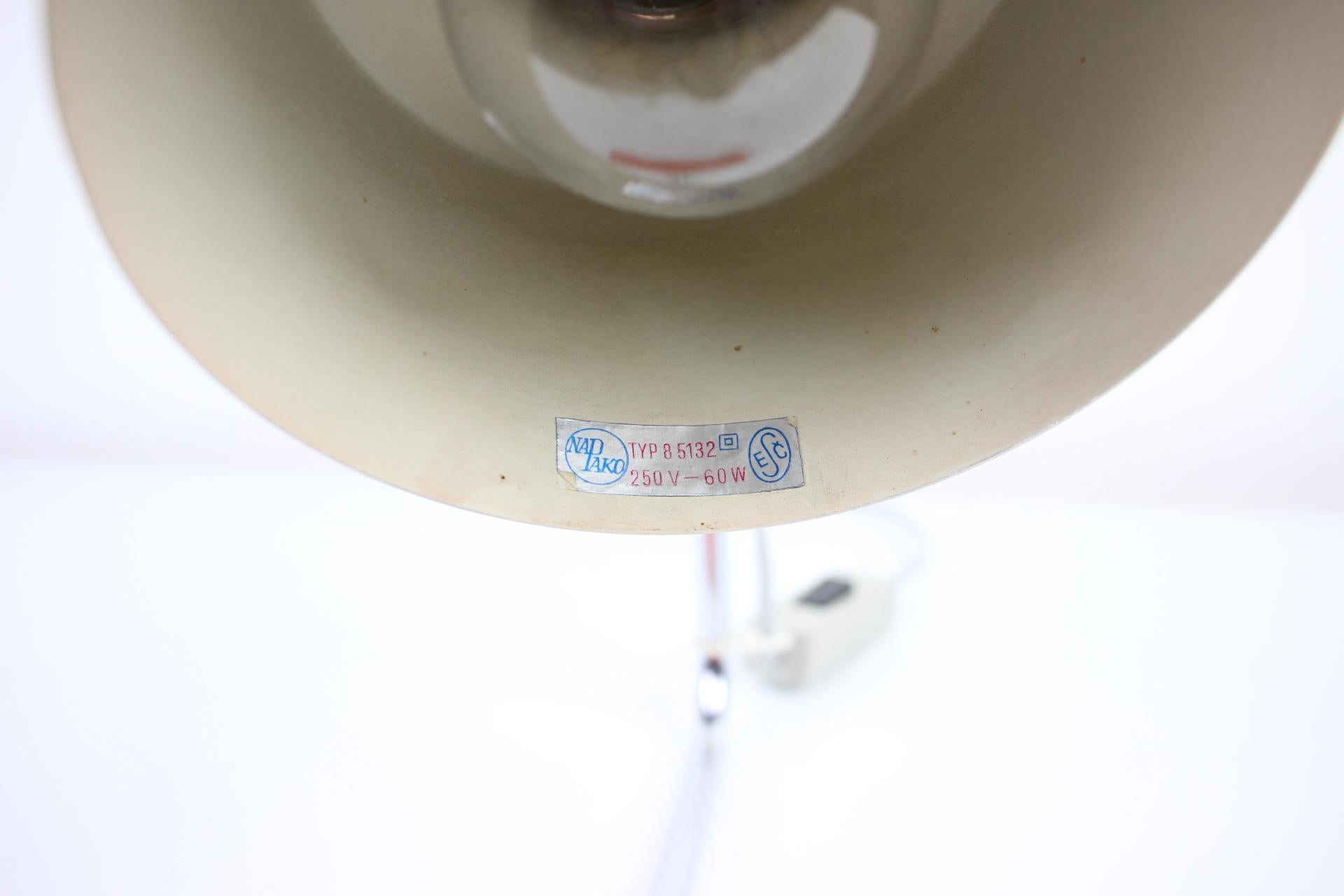 Metal Mid-Century Table Lamp Designed by Josef Hurka for Napako, 1970's For Sale