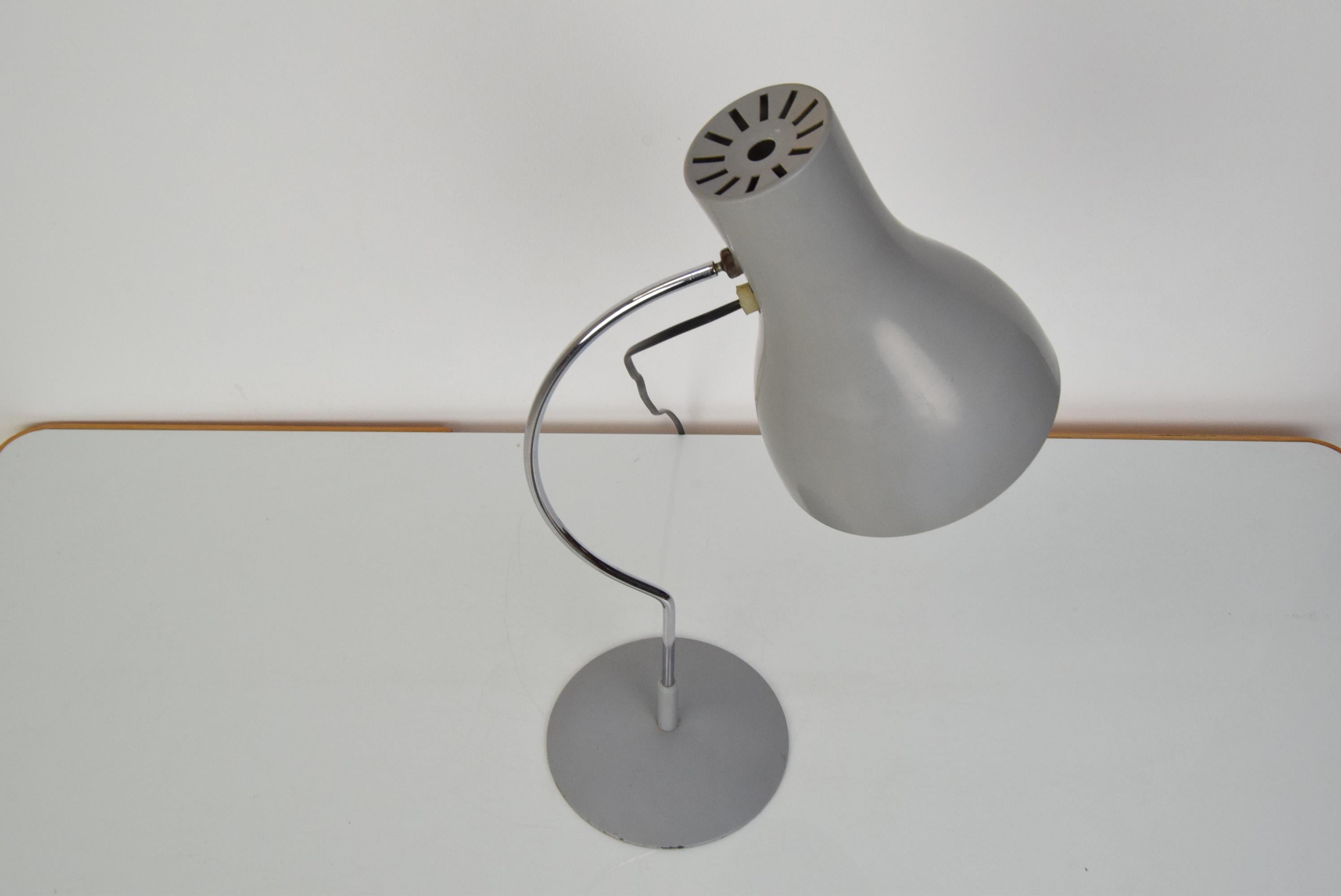 Chrome Mid-Century Table Lamp Designed by Josef Hurka for Napako, 1970's For Sale