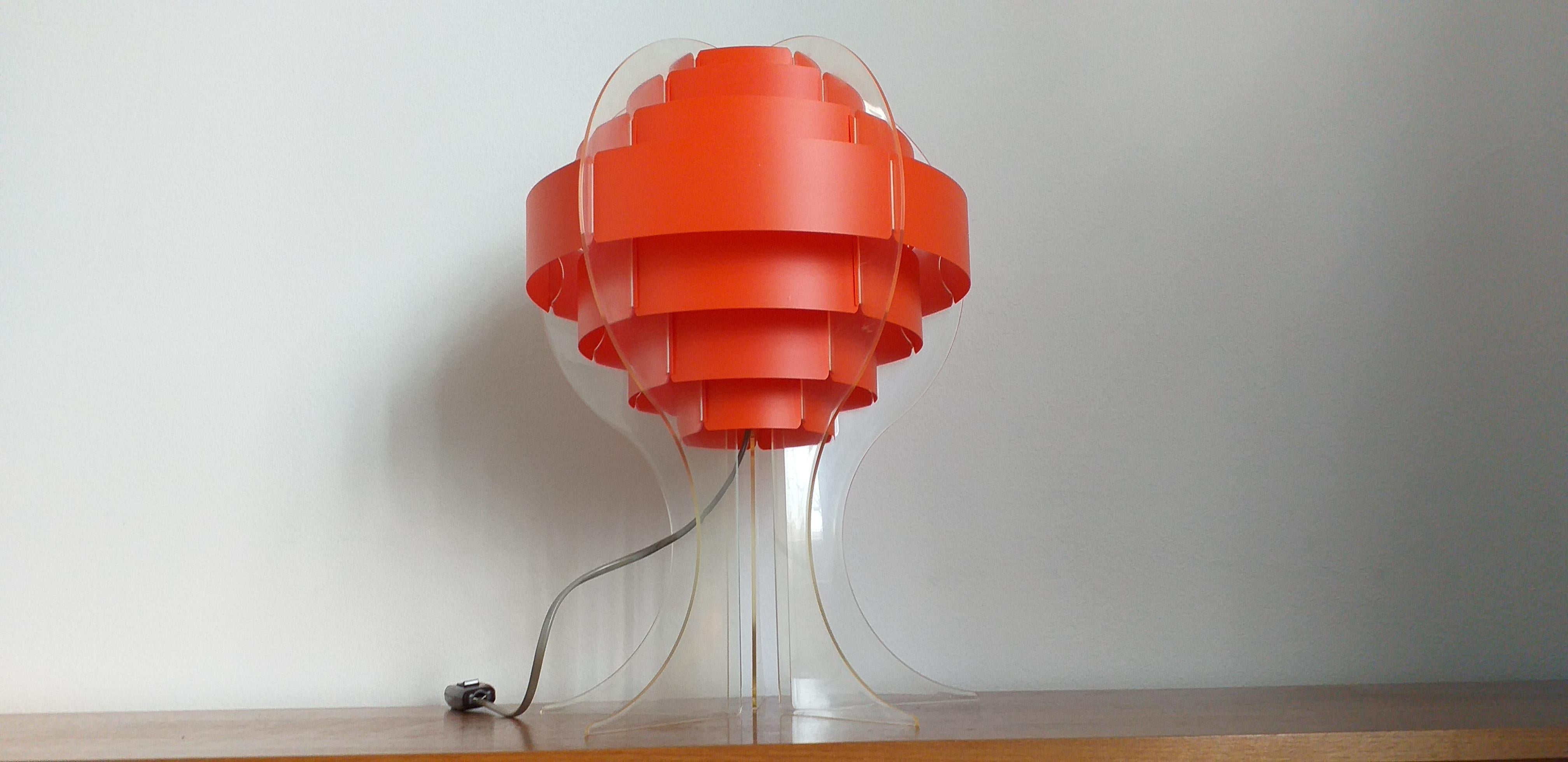 Mid-Century Modern Midcentury Table Lamp Designed by Preben Jacobsen & Flemming Brylle, 1970s
