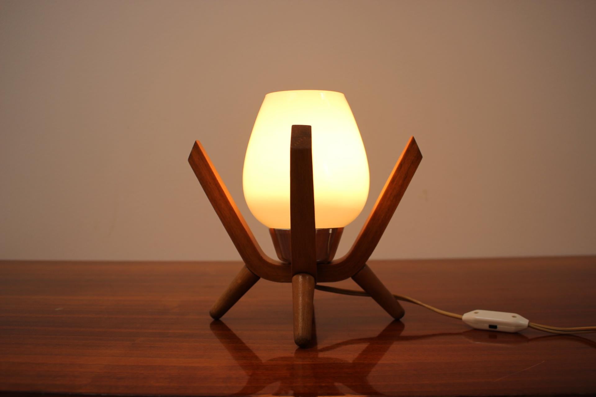 Mid-Century Modern Mid-Century Table Lamp/ Dřevo Humpolec, 1970's