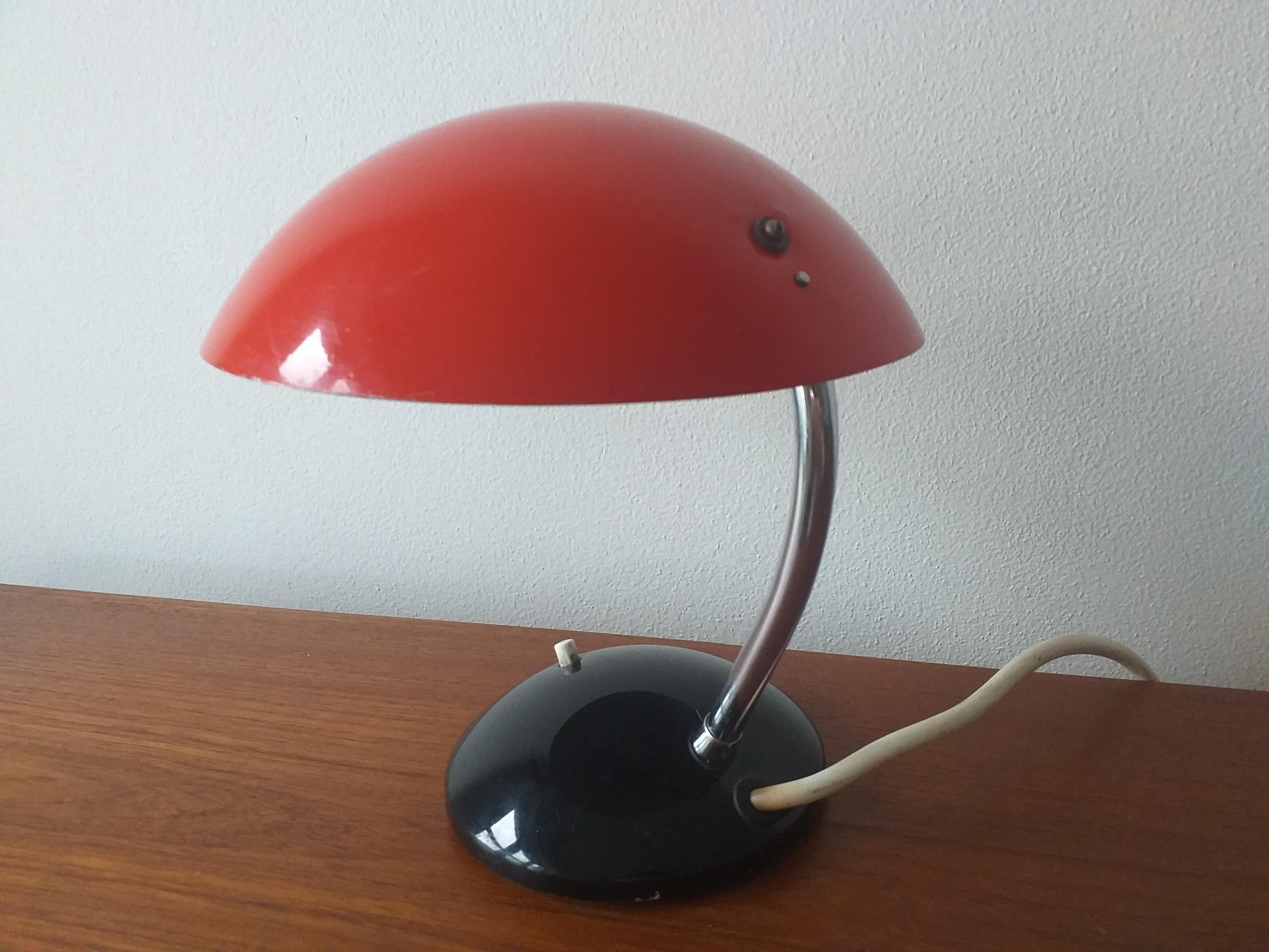 Metal Midcentury Table Lamp Drukov Designed by Josef Hurka, 1960s For Sale