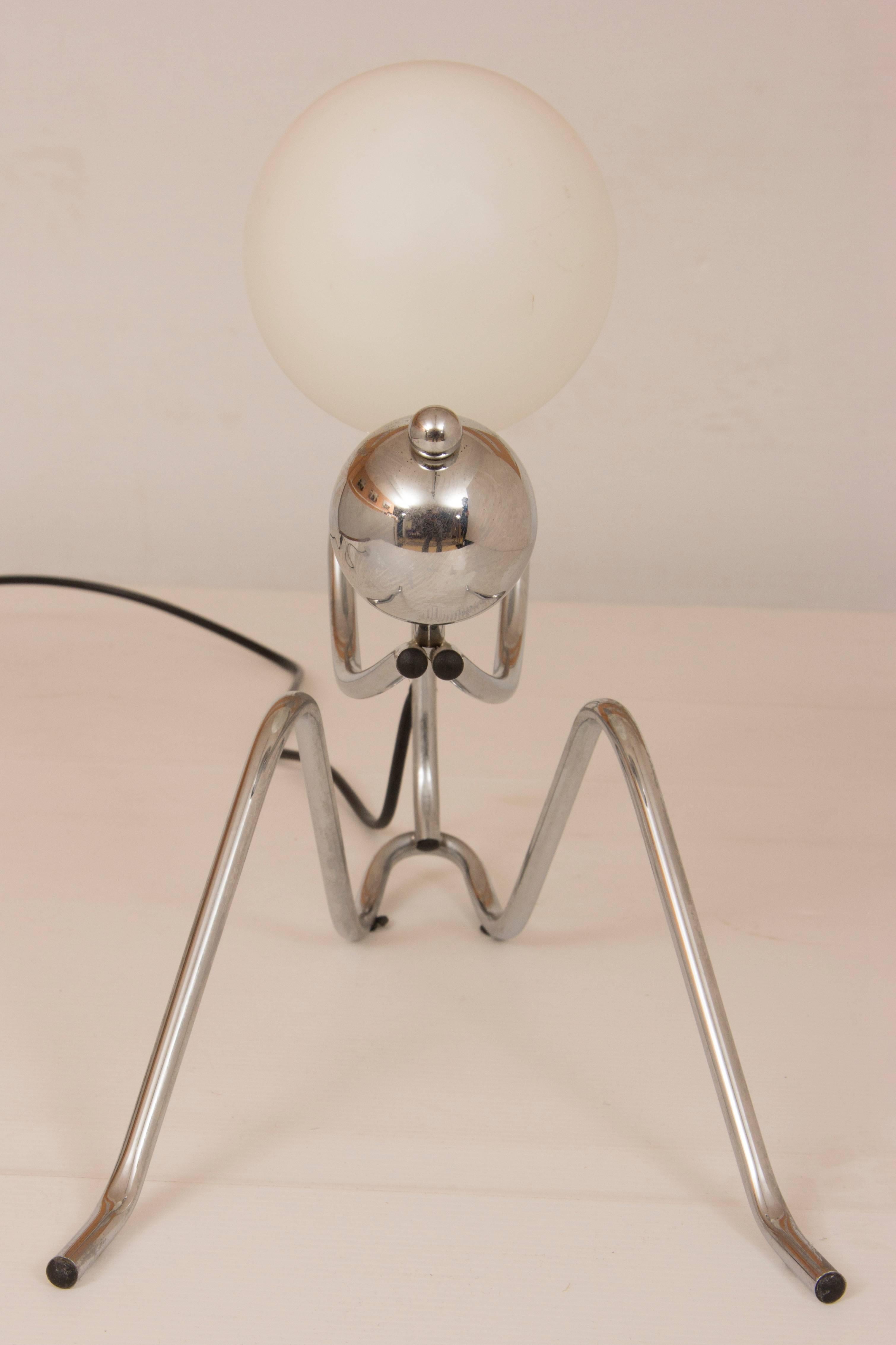 20th Century Midcentury Table Lamp Figure with Child