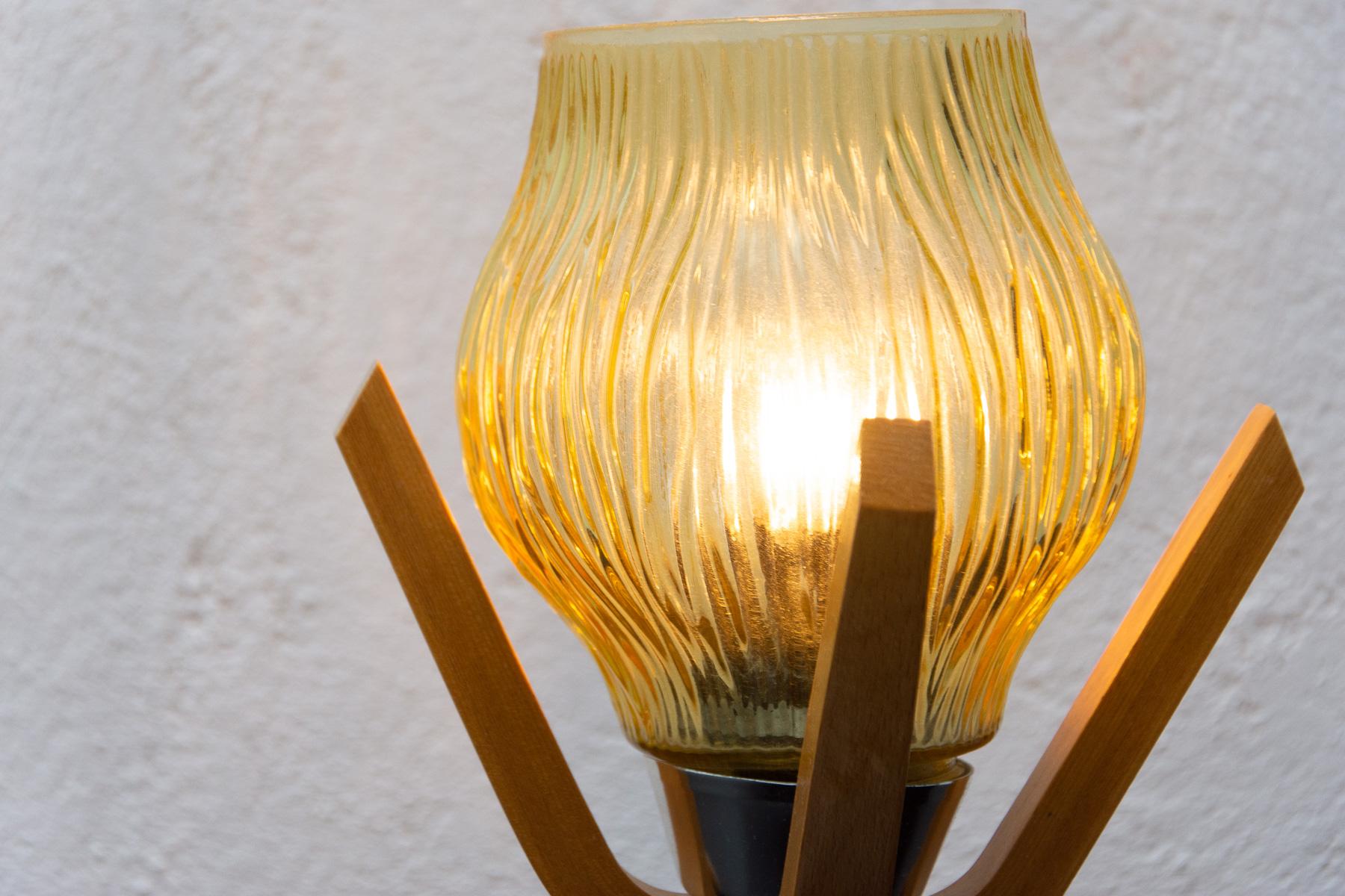Mid Century Table Lamp from Drevo Humpolec, Czechoslovakia, 1960´s For Sale 6