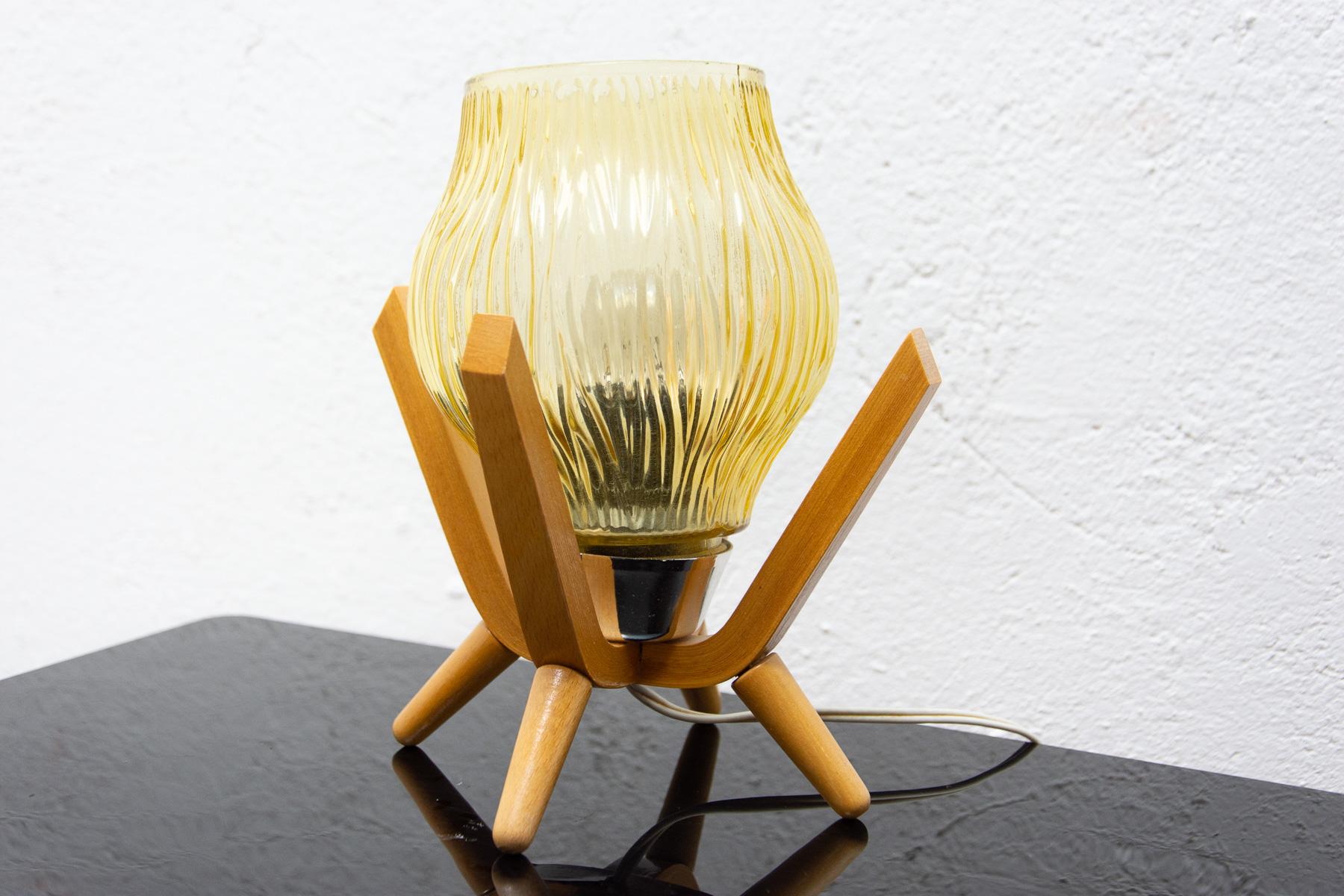 Mid-Century Modern Mid Century Table Lamp from Drevo Humpolec, Czechoslovakia, 1960´s For Sale