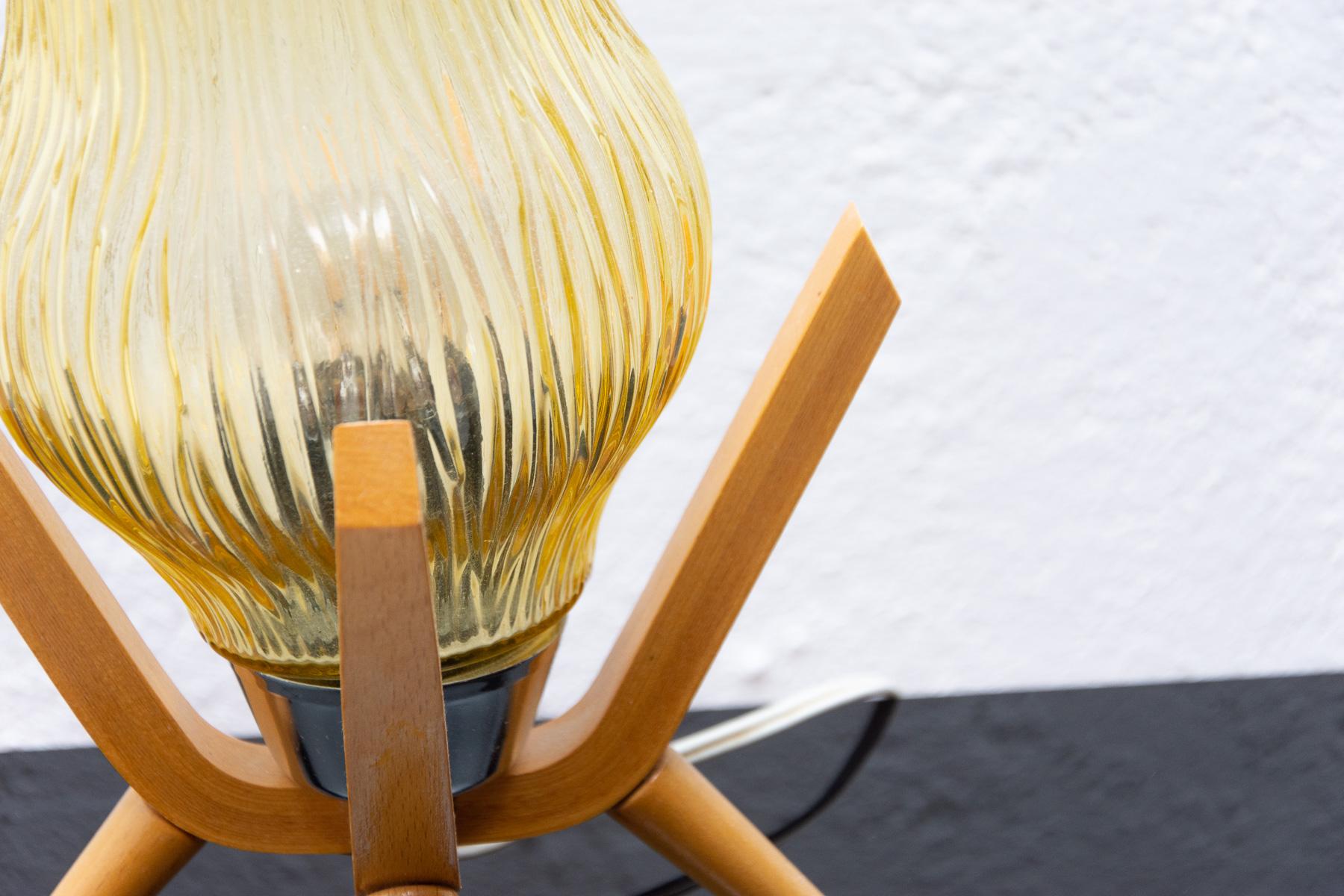 Fiberglass Mid Century Table Lamp from Drevo Humpolec, Czechoslovakia, 1960´s For Sale