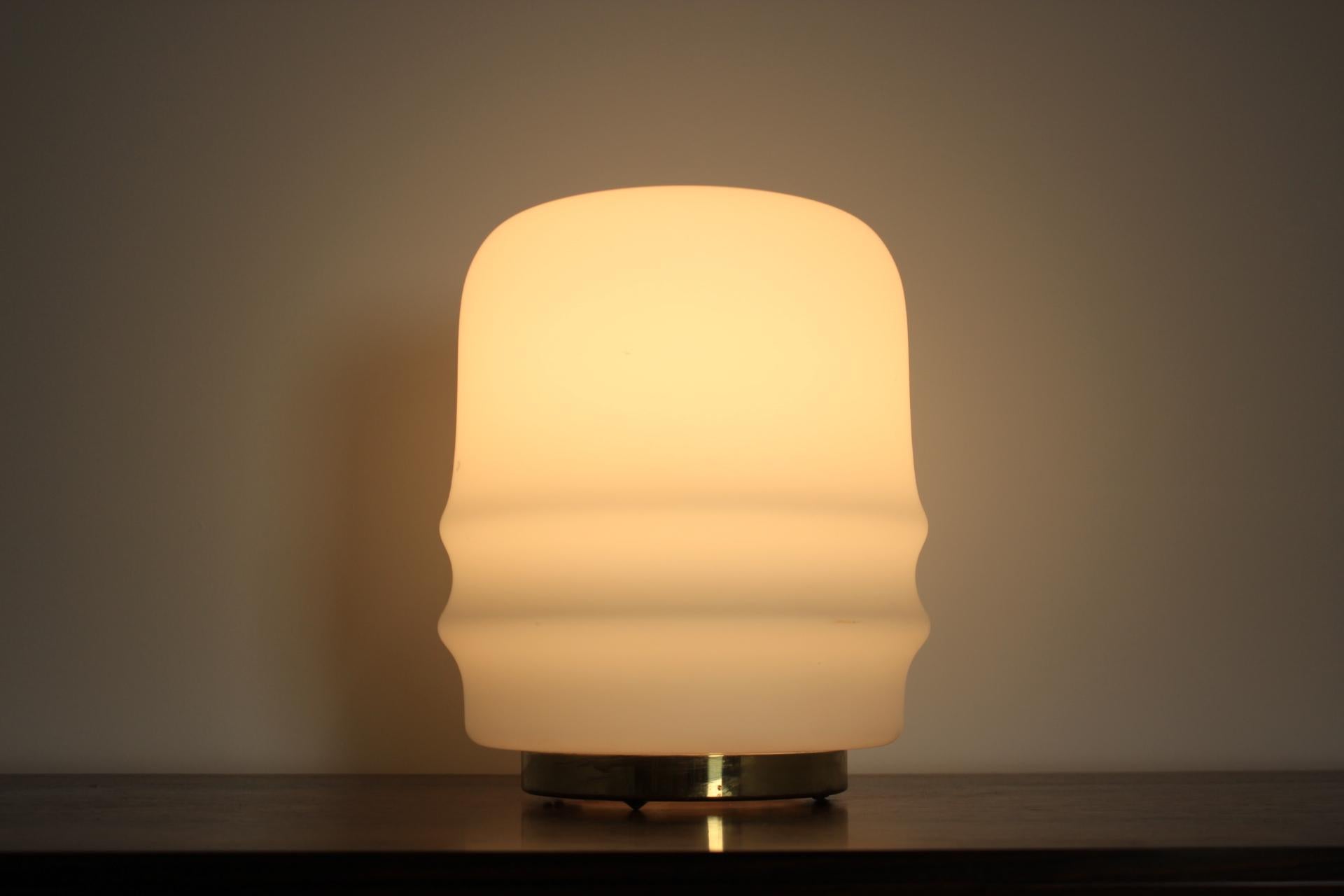 Midcentury Table Lamp from Valasske Mezirici, Karel Volf, 1970s In Good Condition For Sale In Praha, CZ