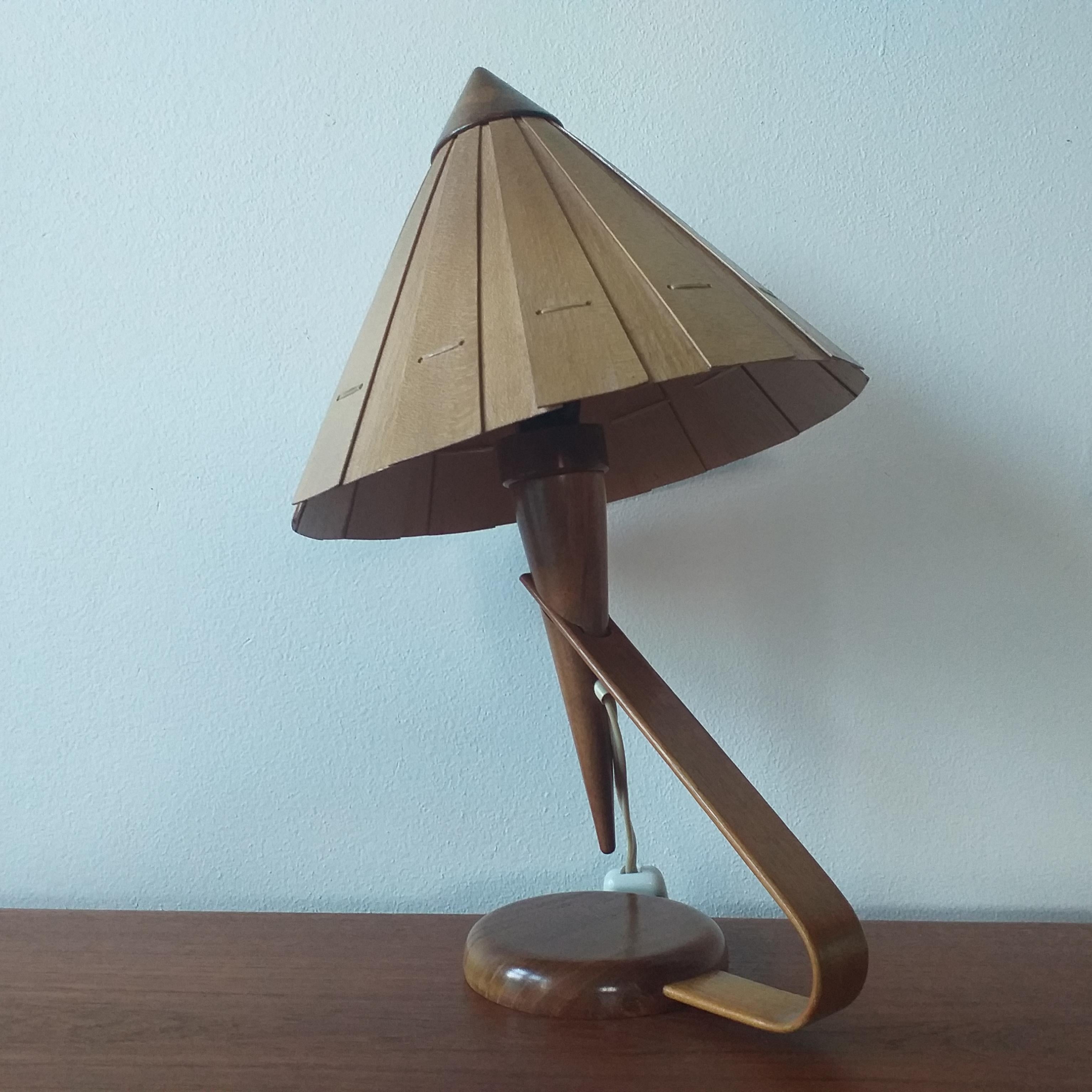Midcentury Table Lamp from Veneer, 1950s 3