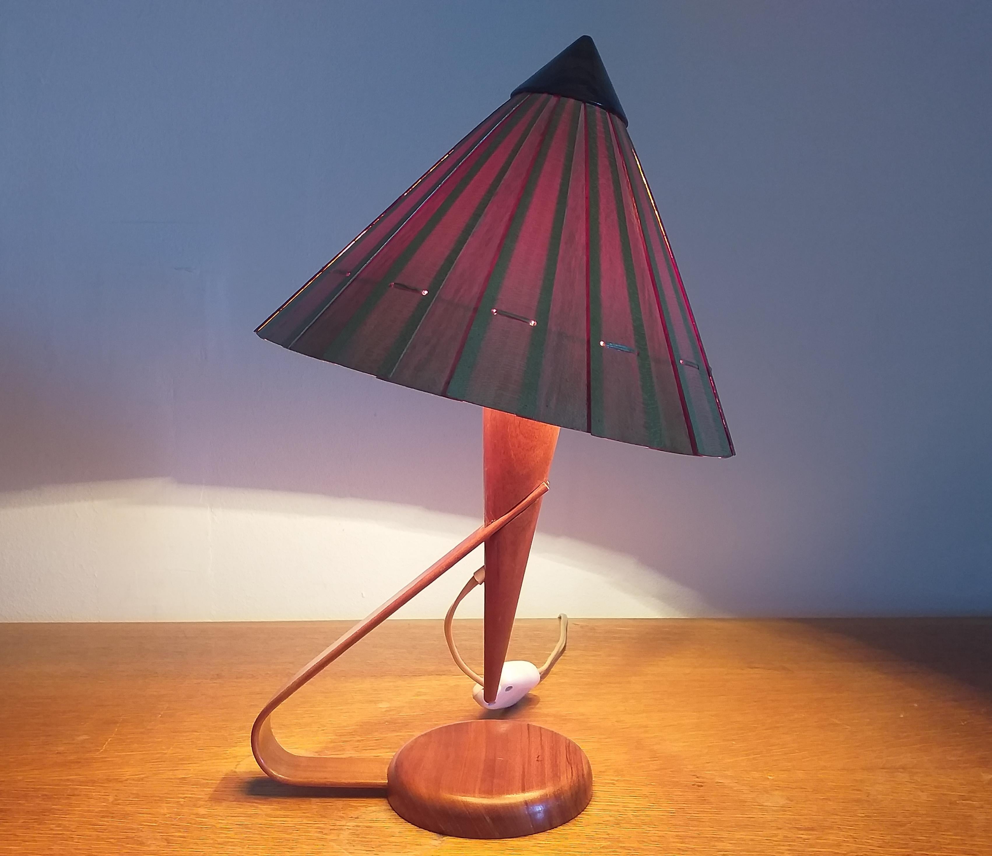 Midcentury Table Lamp from Veneer, 1950s 2