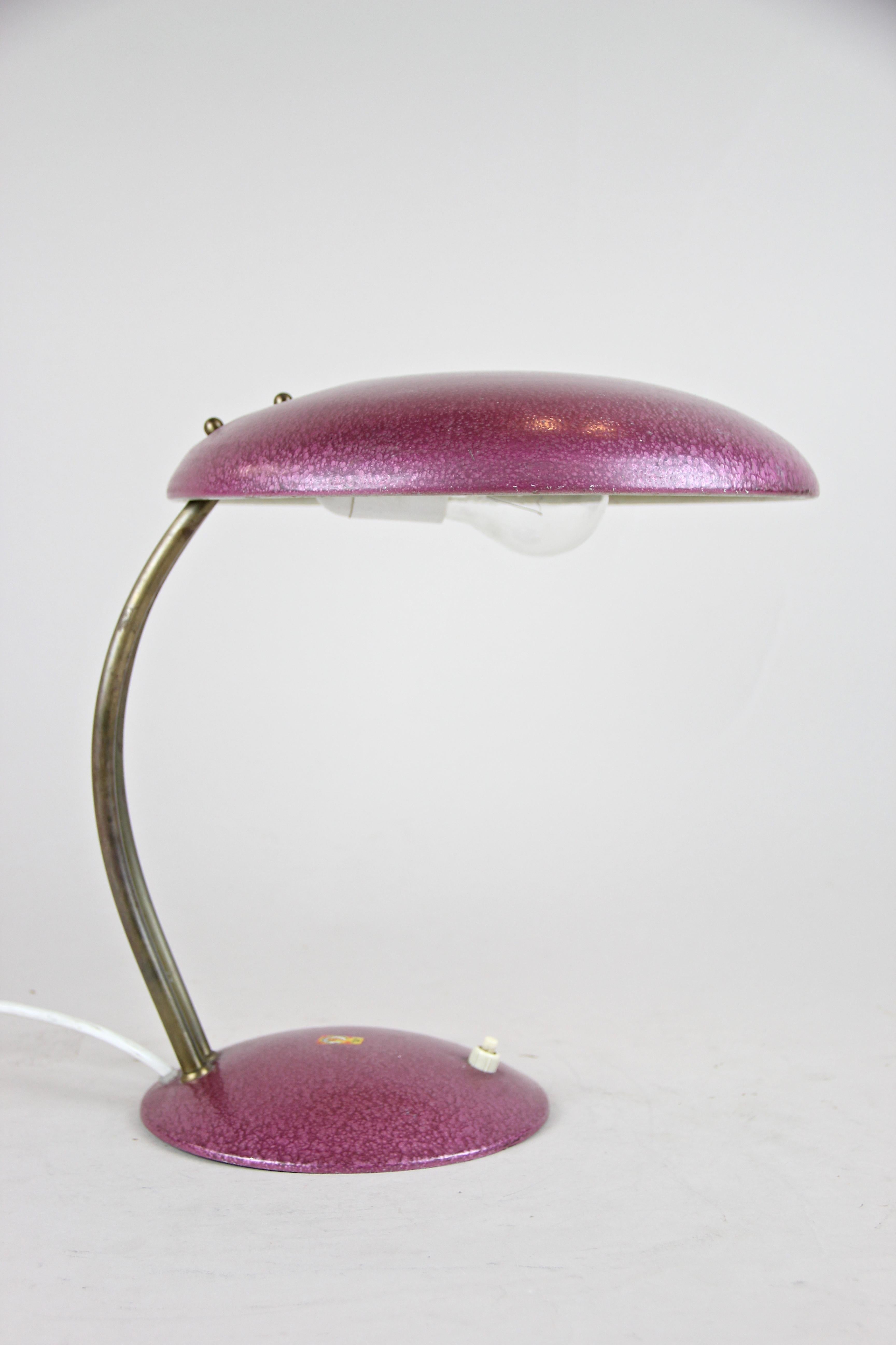Hammered Mid Century Table Lamp Hammertone Finished, Austria, circa 1960/70