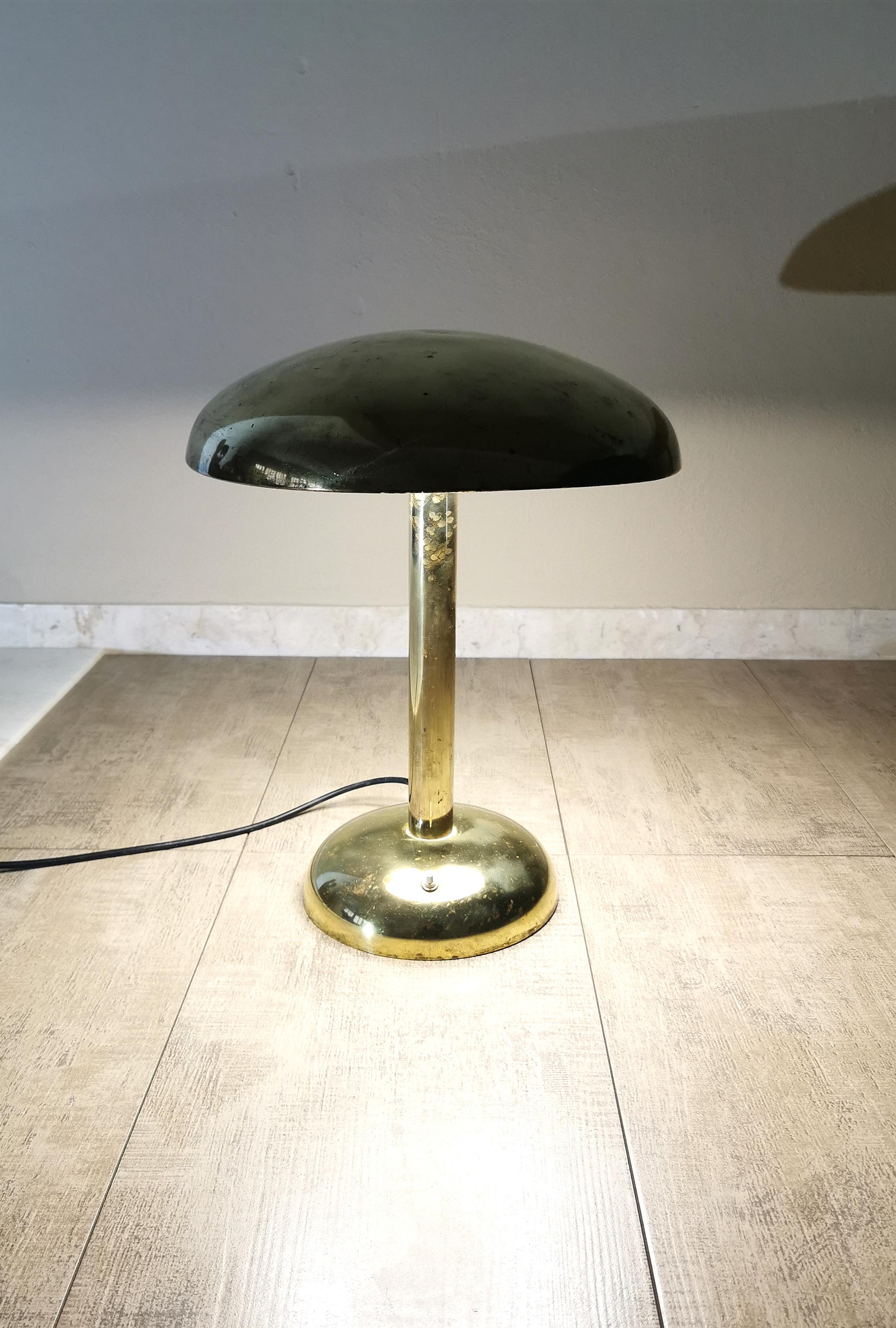  Mid Century Table Lamp Lighting Brass 1 light Italian Design 1940s 5