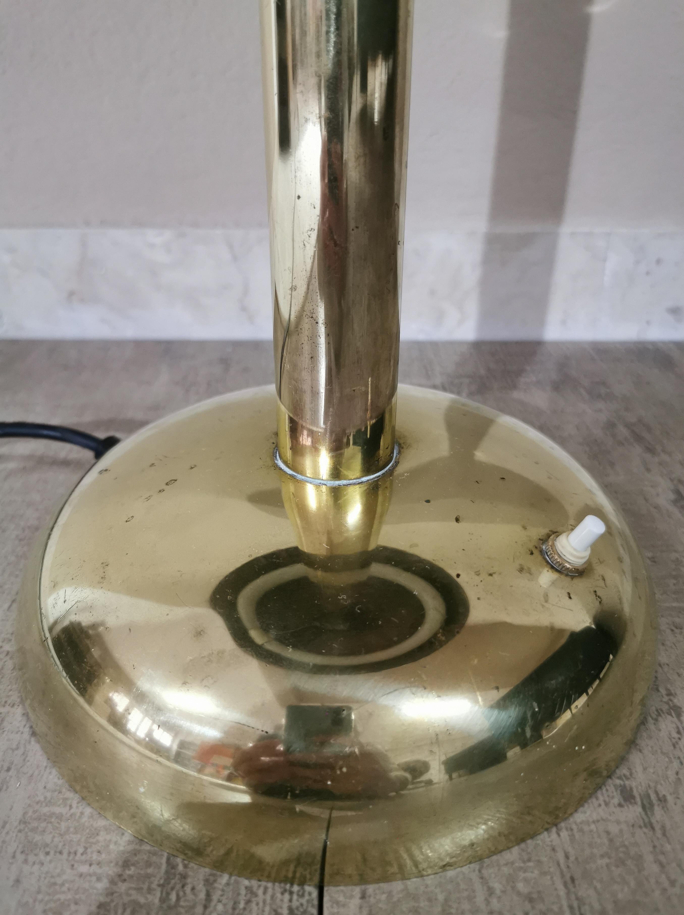  Mid Century Table Lamp Lighting Brass 1 light Italian Design 1940s In Good Condition In Palermo, IT