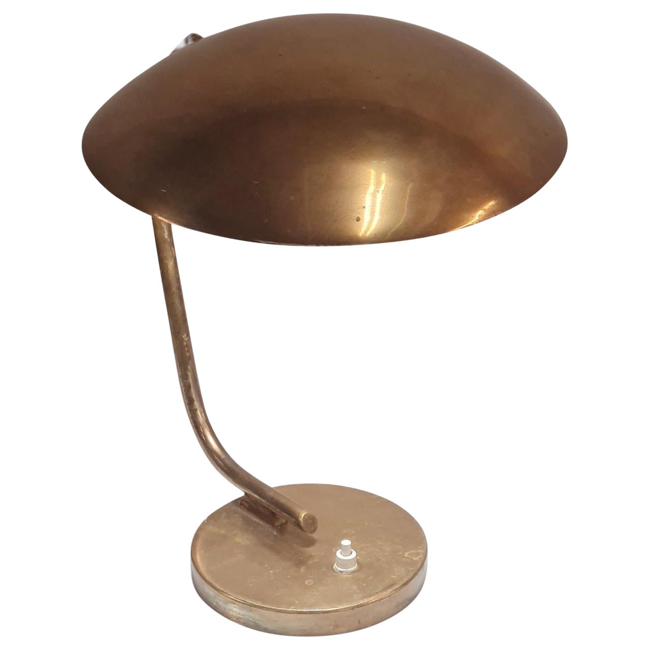 Lampada da tavolo di metà secolo in ottone pieno Model EV 61 per Itsu 1950s