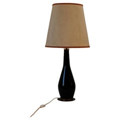 Mid-Century Table Lamp in Glass and Fabric by Stilnovo, 1950s