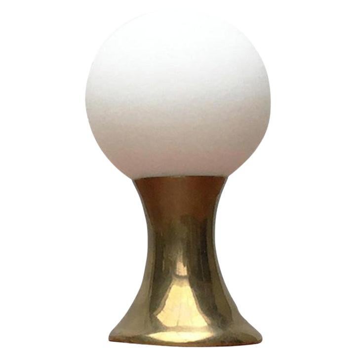 Mid-Century Table Lamp in Glass and Metal, 1960s