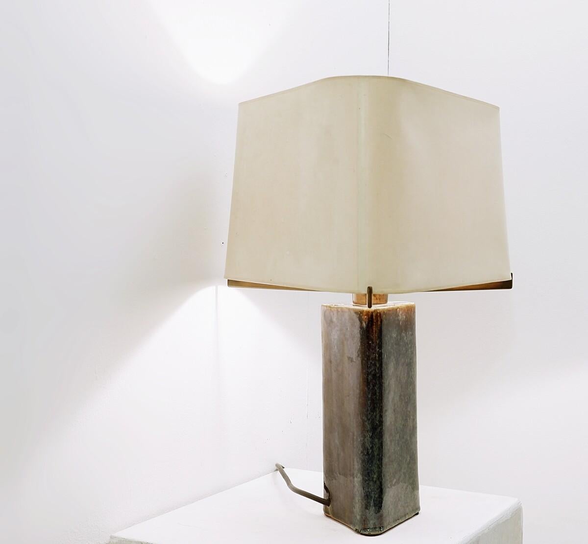 Mid Century Table Lamp in Glazed Ceramic by Pierre Culot '1938-2011' 9