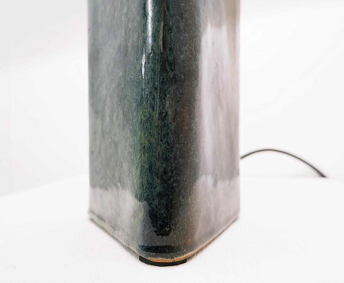 Bronze Mid Century Table Lamp in Glazed Ceramic by Pierre Culot '1938-2011'