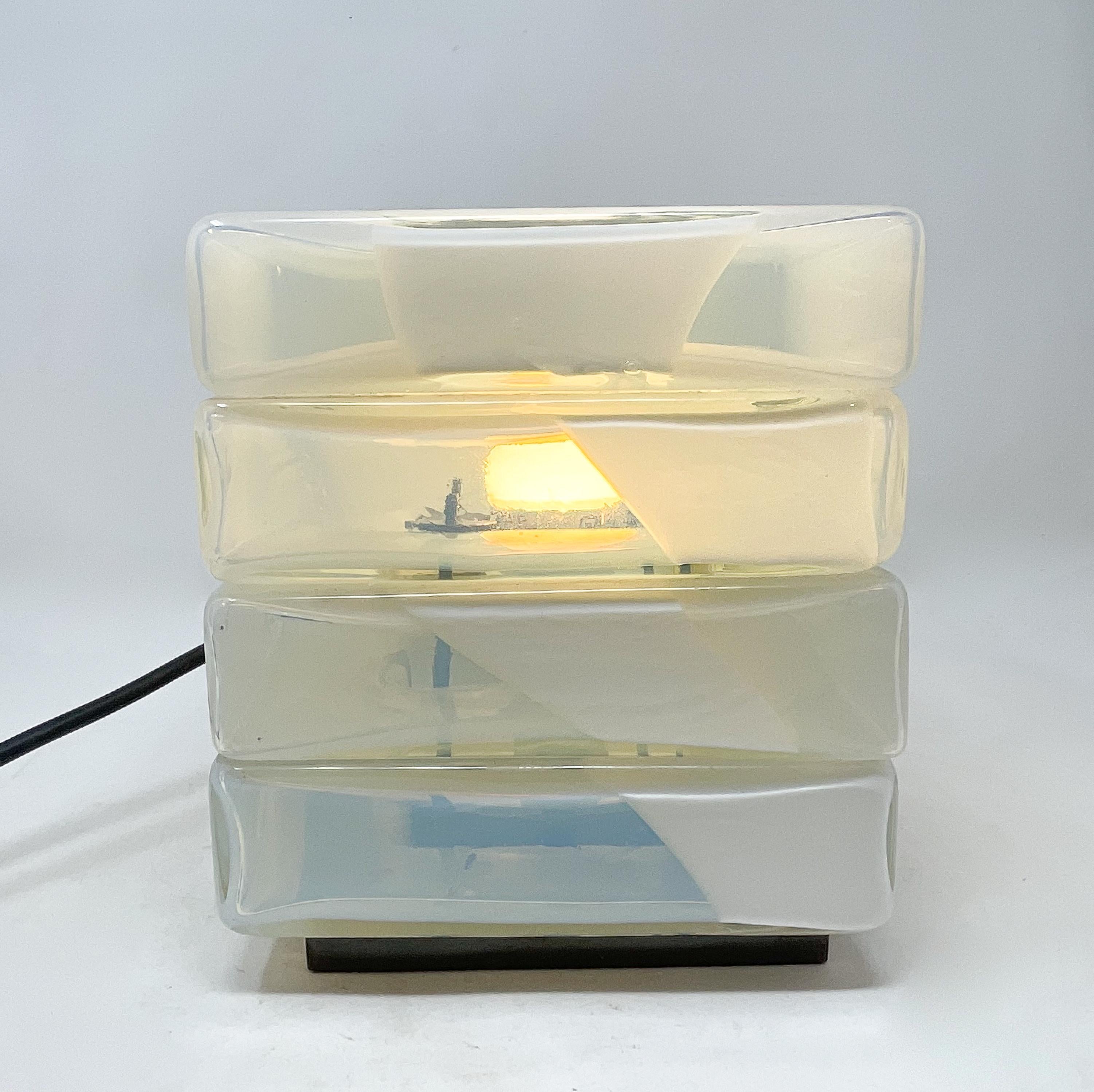 Mid-20th Century Mid-Century Table Lamp in Murano Glass By Carlo Nason, Italy, 1960s For Sale