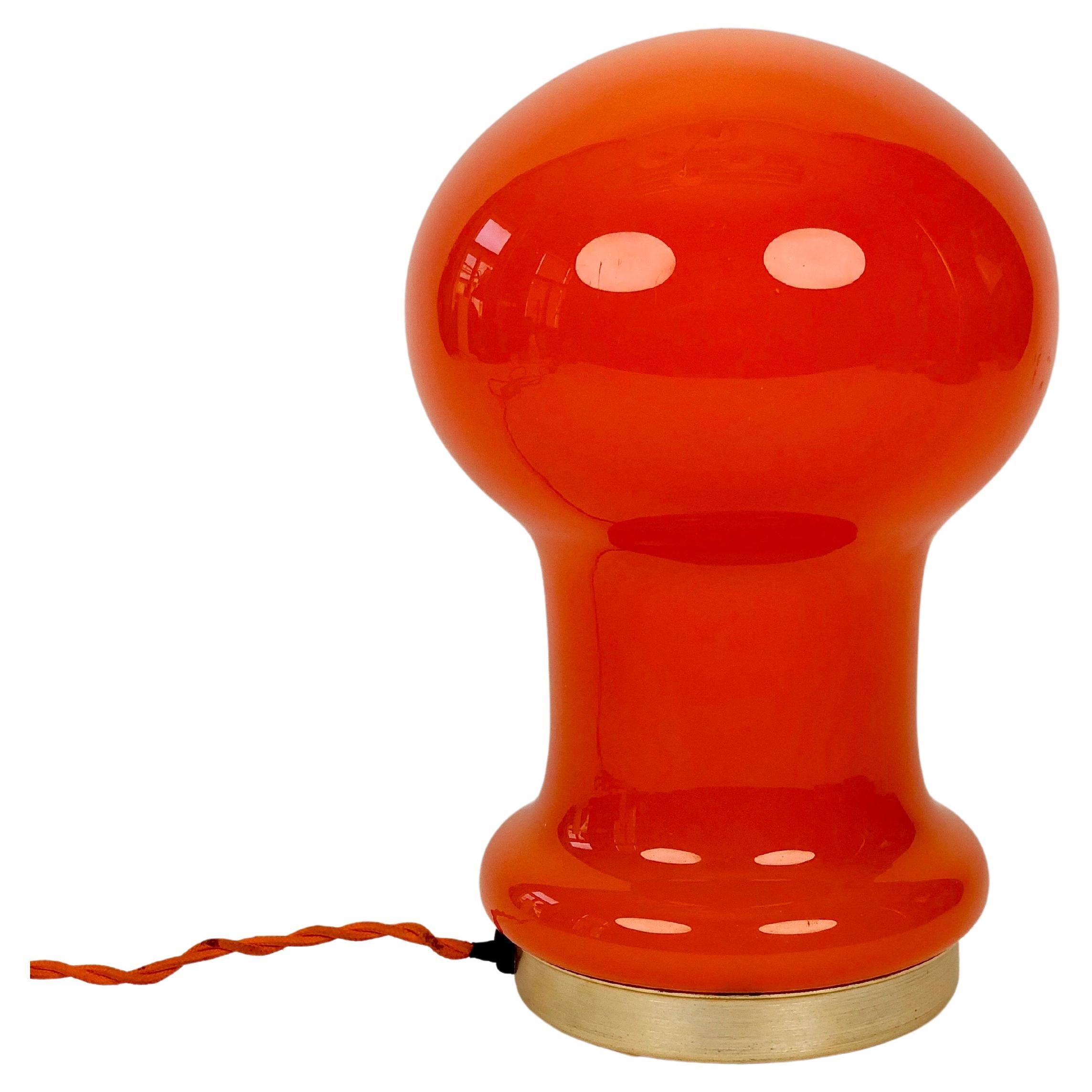 Mid-Century Table Lamp in Orange Opaline Glas, Designed by Stepan Tabery , 1970s