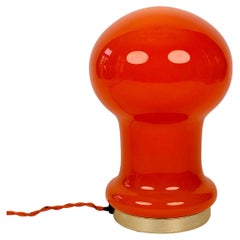 Mid-Century Table Lamp in Orange Opaline Glas, Designed by Stepan Tabery , 1970s