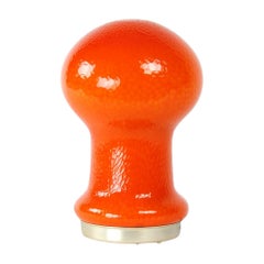 Mid Century Table Lamp In Orange Opaline Glass By Stefan Tabery, Opp Jihlava, 19